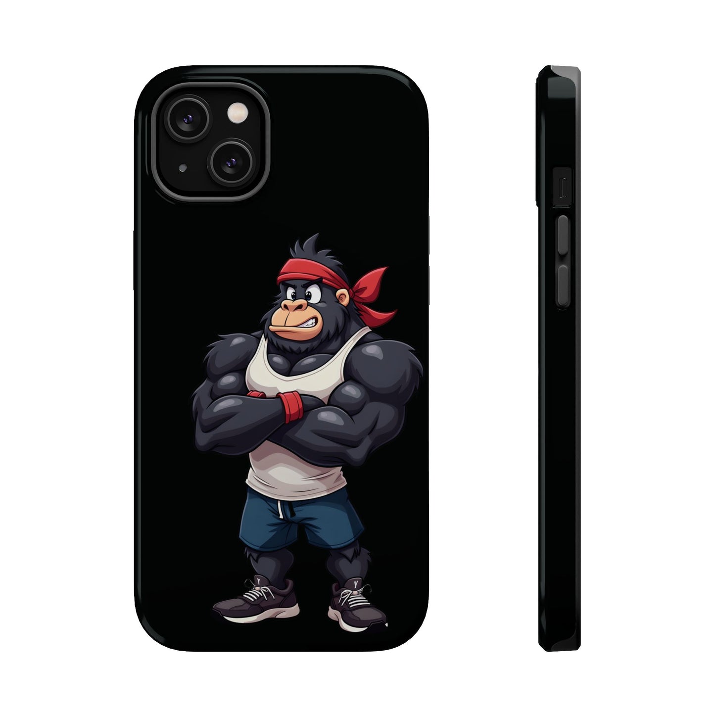 Red Band Gym Gorilla Phone Case β Fierce Style Meets Tough Protection