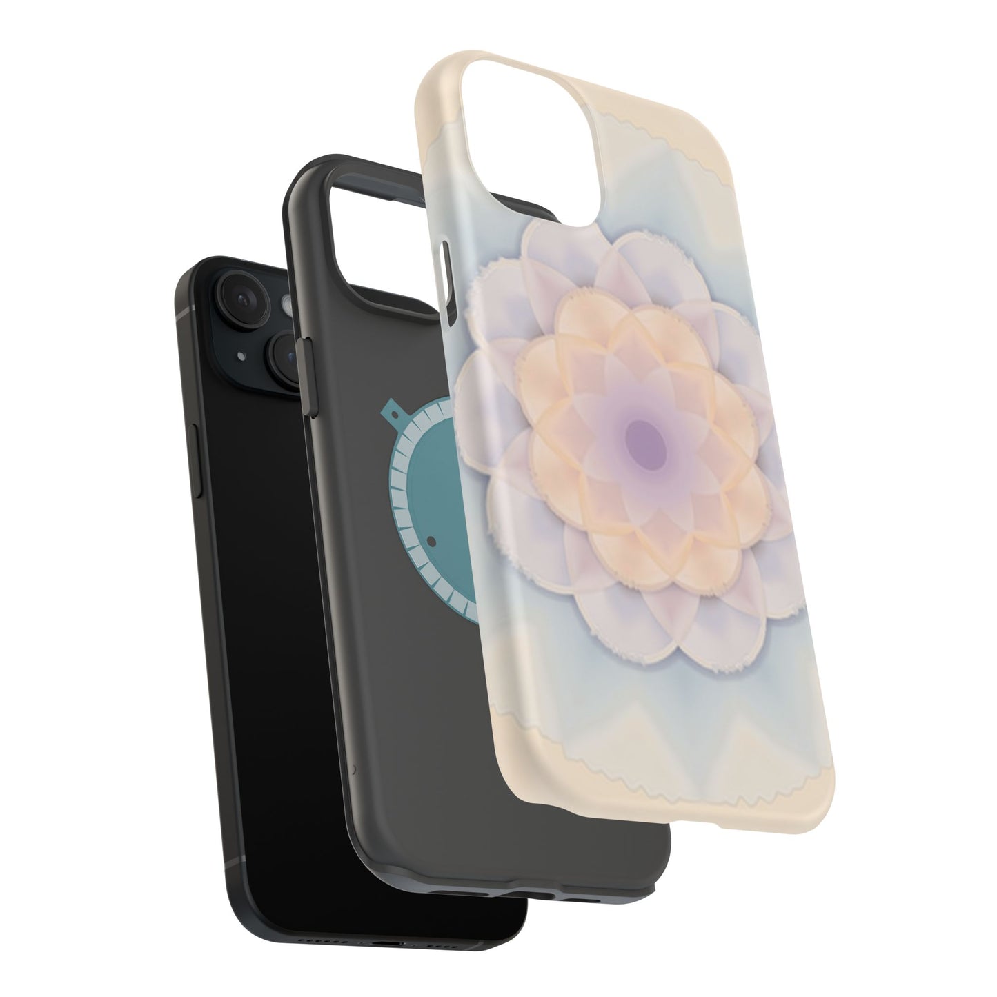 Pastel Mandala Phone Case - Aesthetic iPhone Case, Floral Gift Idea, Spiritual Zen Design
