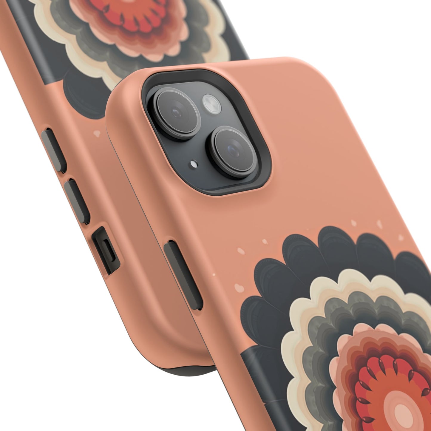 Earth Tone Mandala iPhone Case - Bohemian Floral Design, Aesthetic Gift Idea