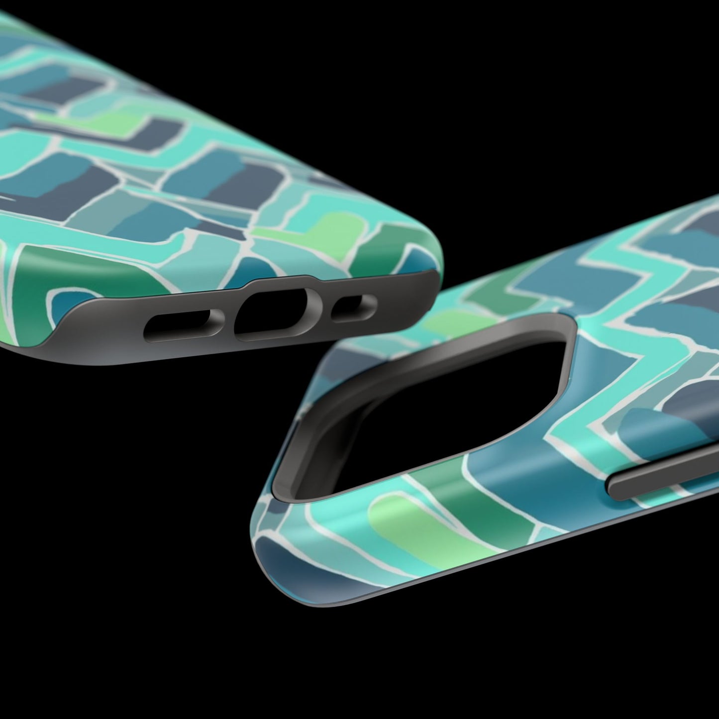 Watercolor Chevron Phone Case β Aesthetic Soft Pastel Phone Cover for iPhone | Unique Artistic Design with Floral Accents
