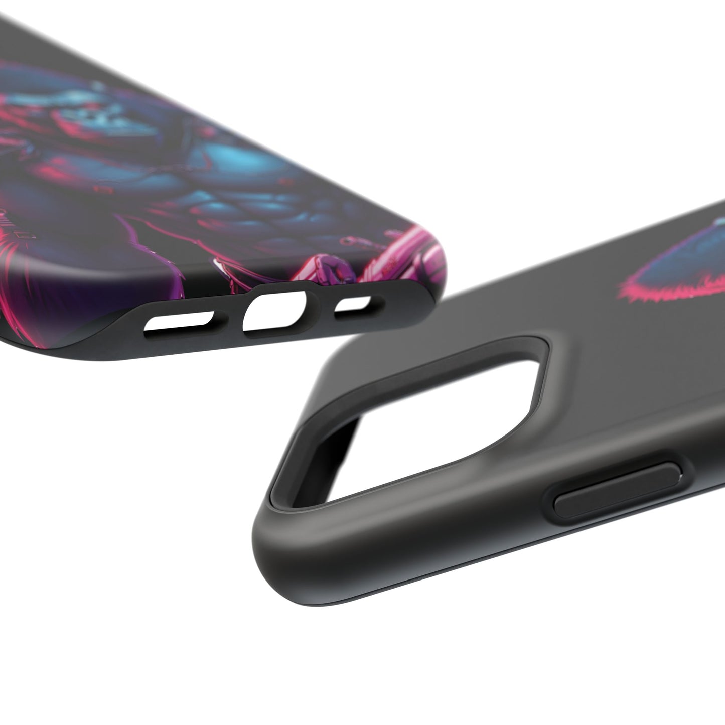 Cyber Primal Phone Case – Neon Power, Gorilla Strength
