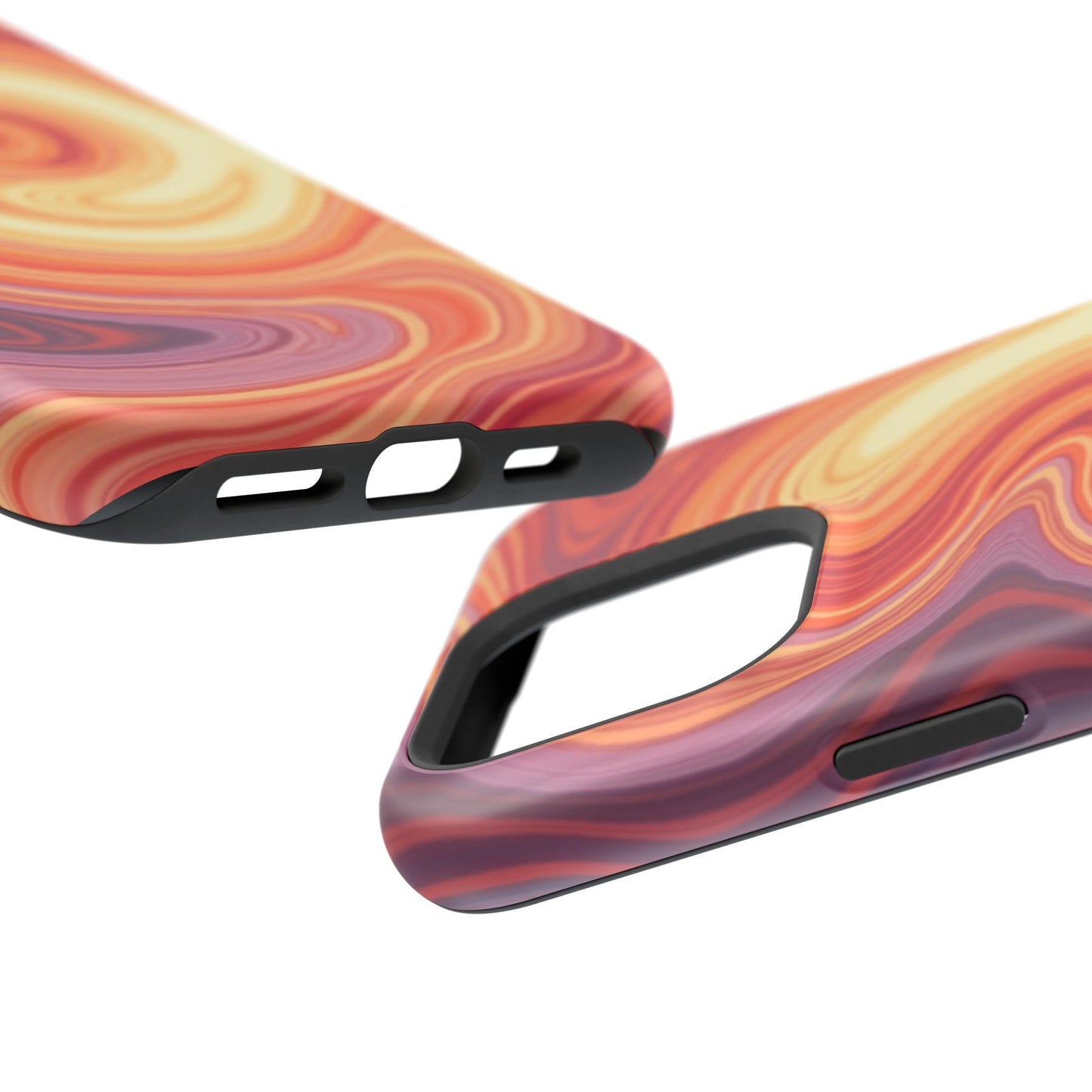 Sunset Phone Case - Orange Aesthetic iPhone Case, Warm Gift Idea, Trendy Swirl Design