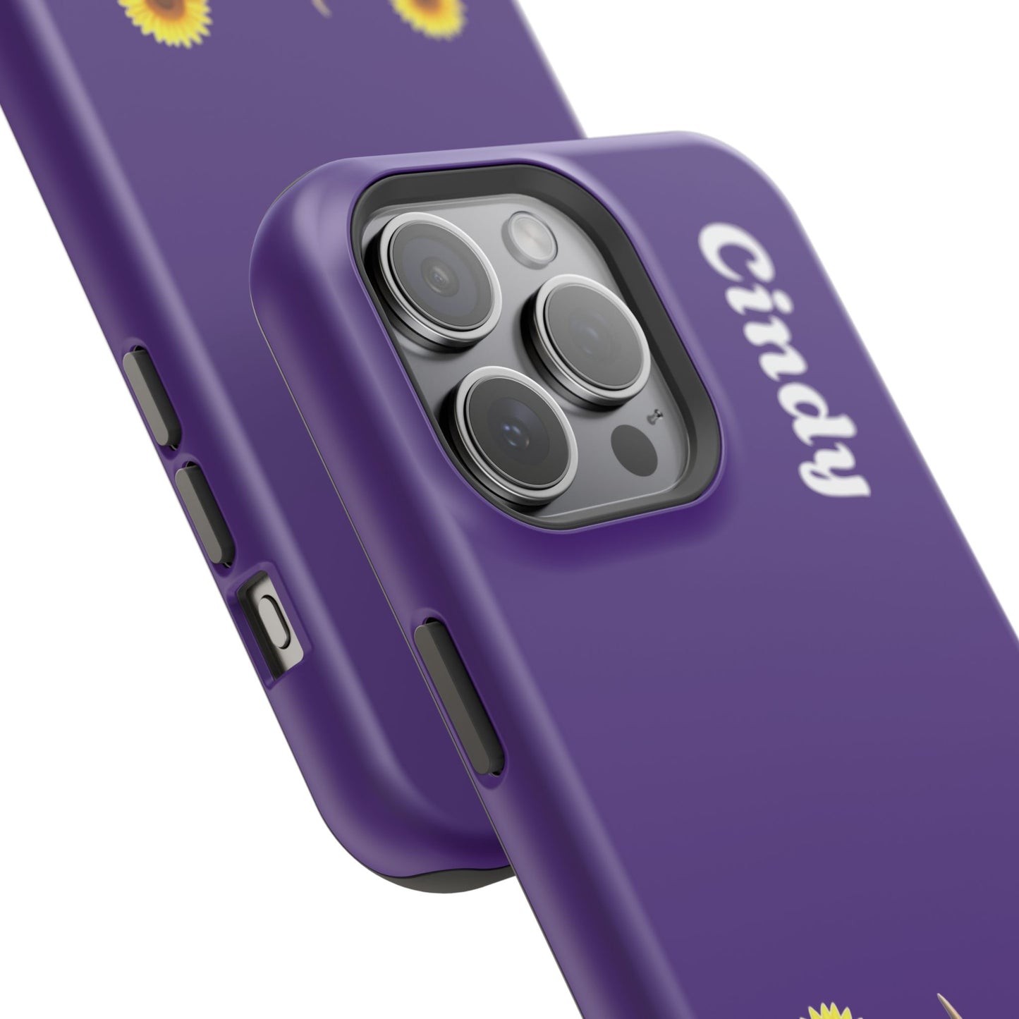 Personalized Purple Highland Cow Phone Case - Custom Name Farm Animal Gift | Cute Purple iPhone Cases for Women & Girls