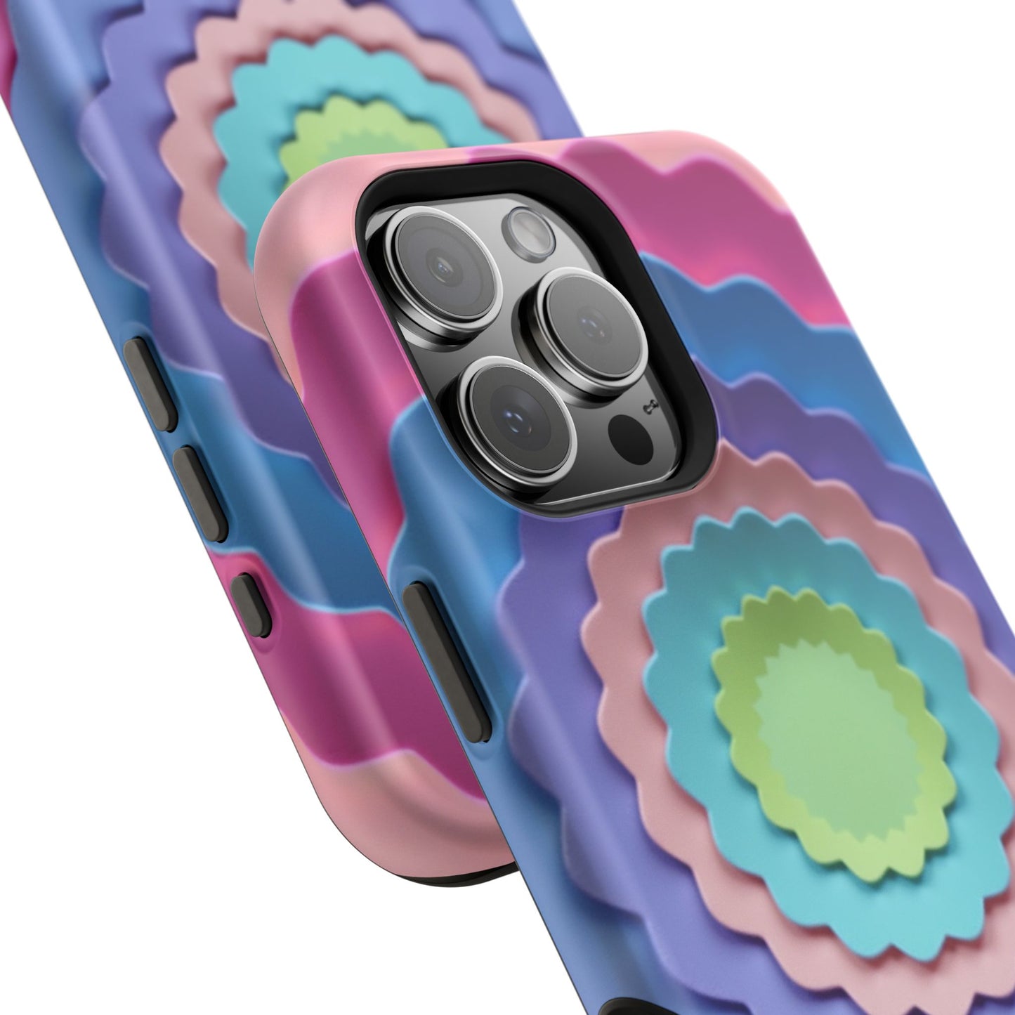 Layered Bloom iPhone Case - Pastel Flower Design, Cute Aesthetic Gift Idea