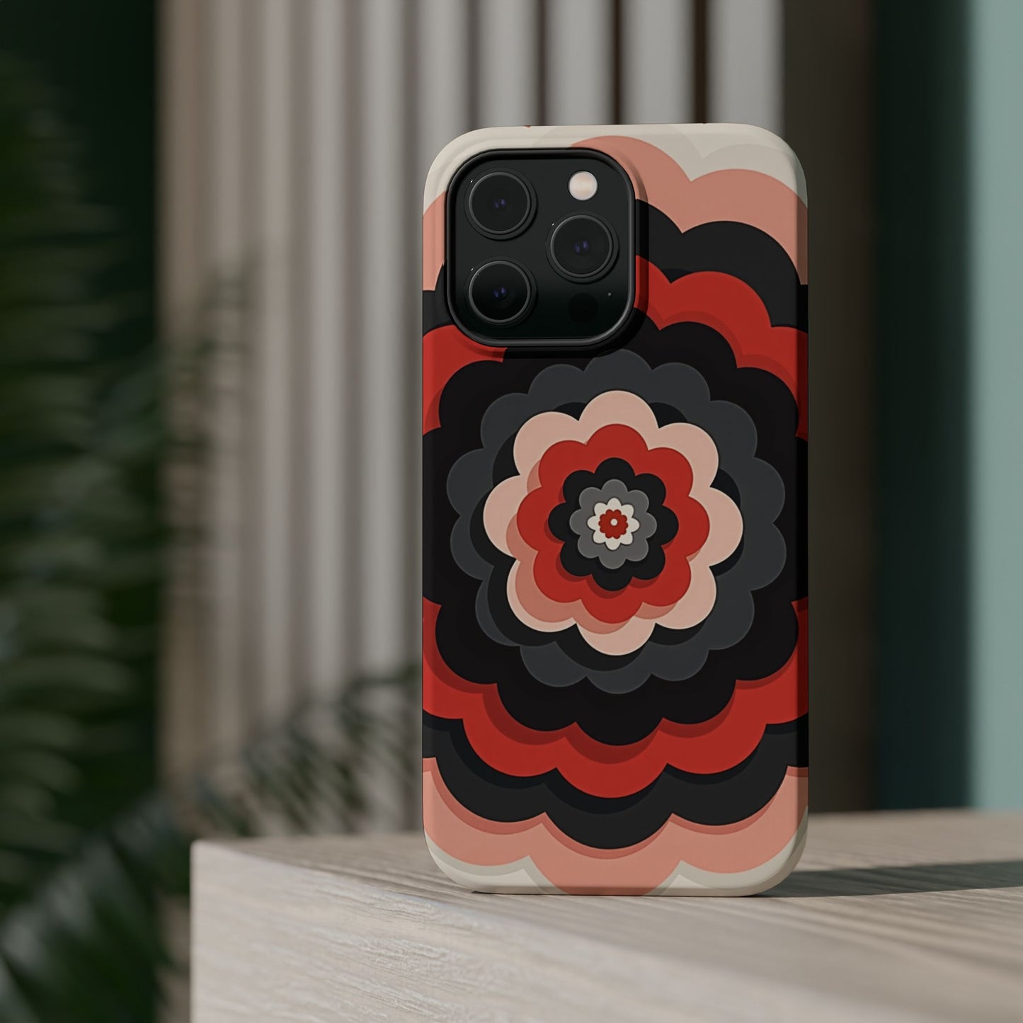 Floral Phone Case - Retro Flower iPhone Case, Aesthetic Gift Idea, Cute Pink Design
