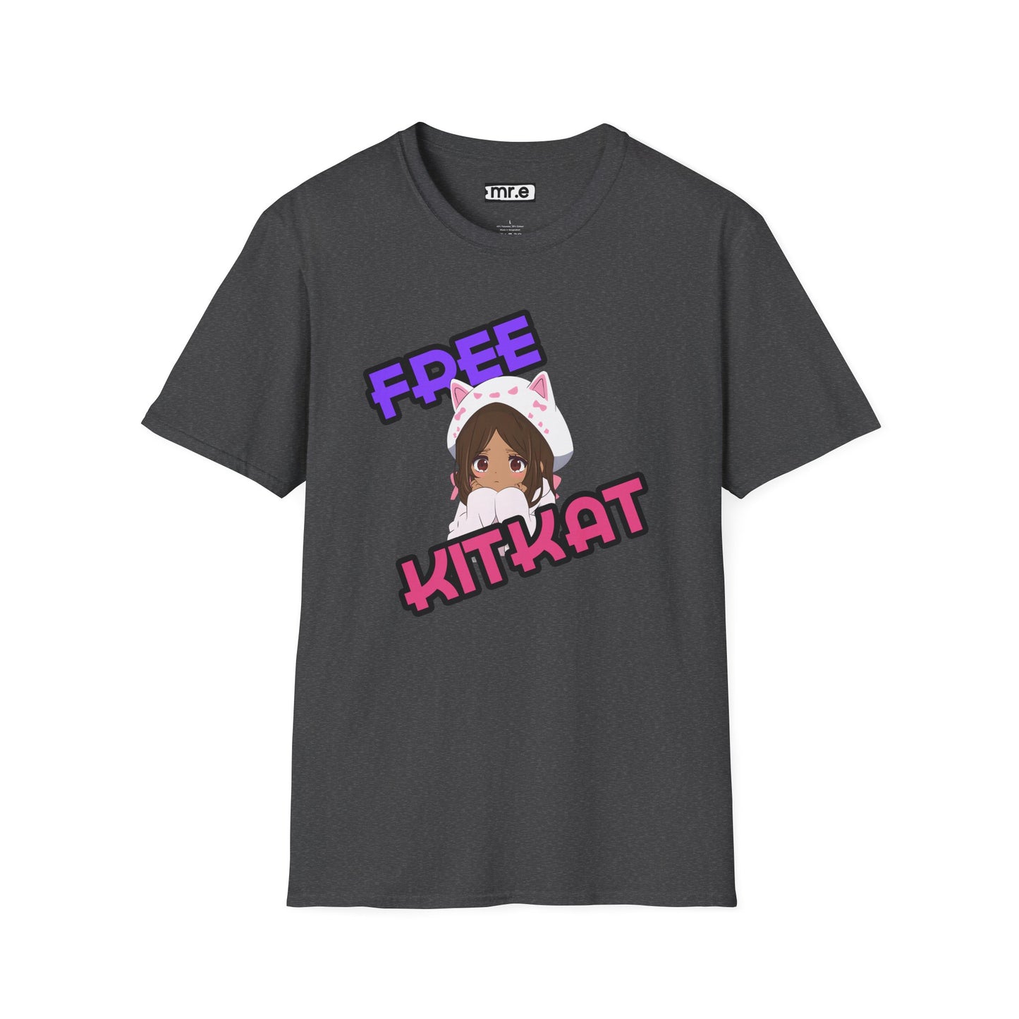 "Free KitKat" Anime Girl T-Shirt β Cute Kawaii Cat Hoodie Design