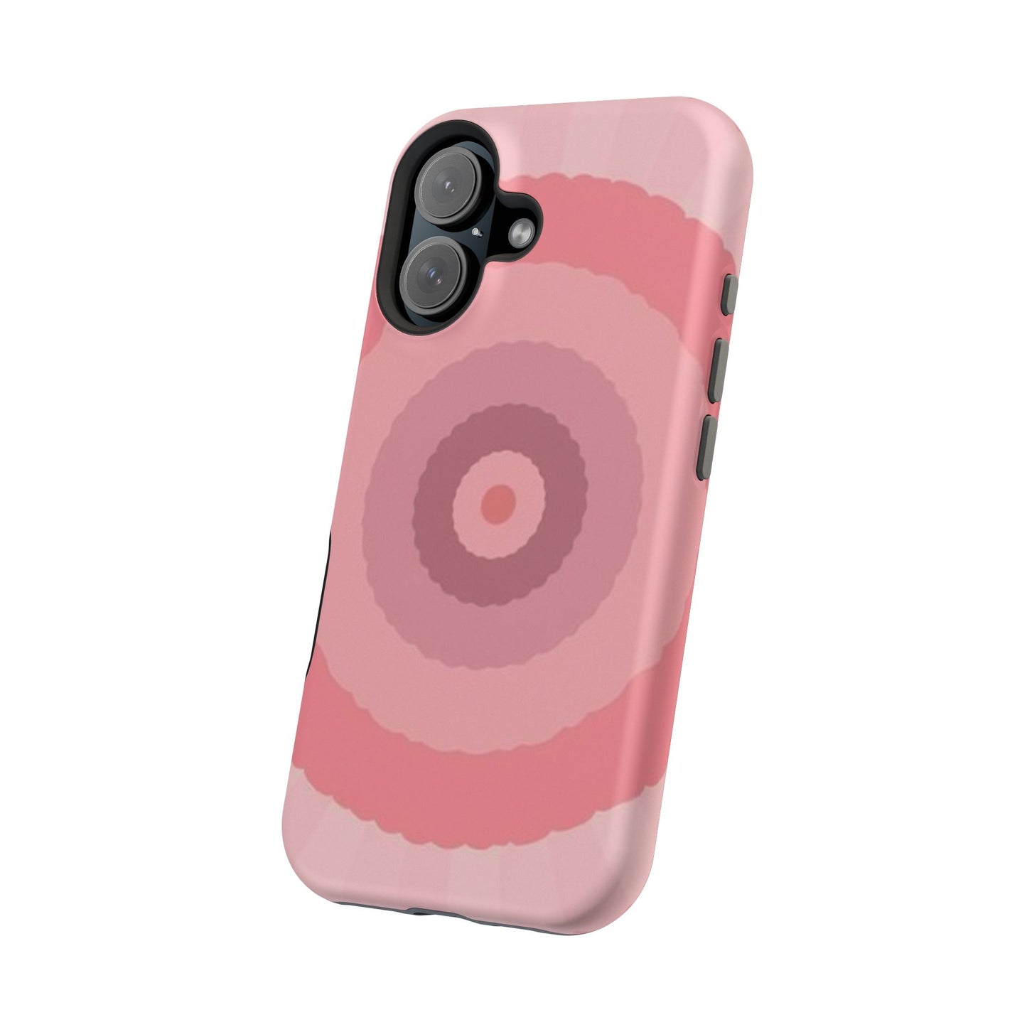 Retro Pink iPhone Case - 70s Aesthetic Wave Design - Cute Y2K Accessory