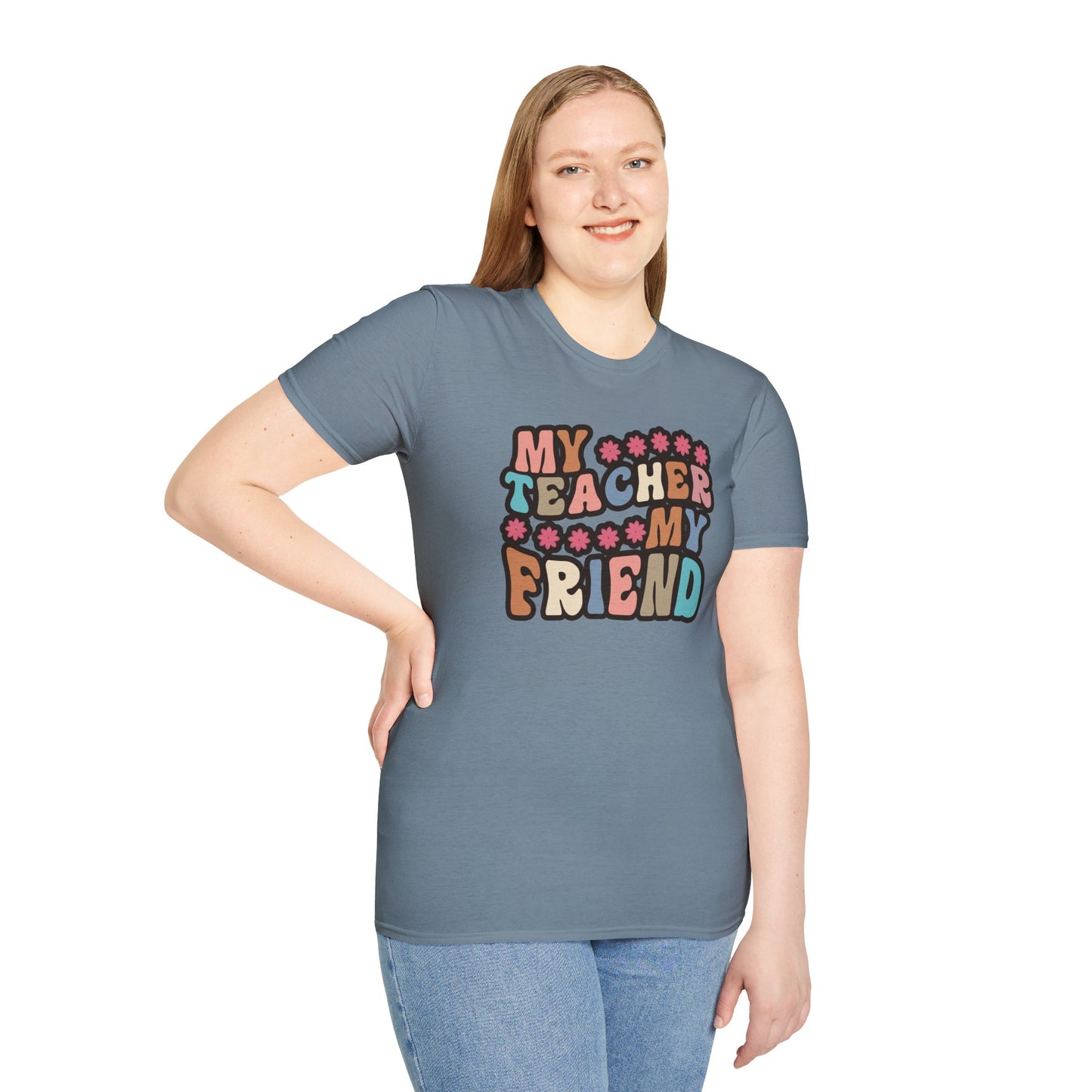 Retro Teacher Gift - My Teacher My Friend Tee, Vintage Style Educator Shirt, Thank You Gift for Teachers, End of School Year Present