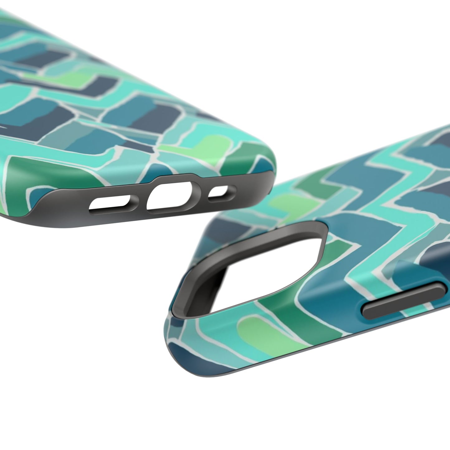 Watercolor Chevron Phone Case β Aesthetic Soft Pastel Phone Cover for iPhone | Unique Artistic Design with Floral Accents