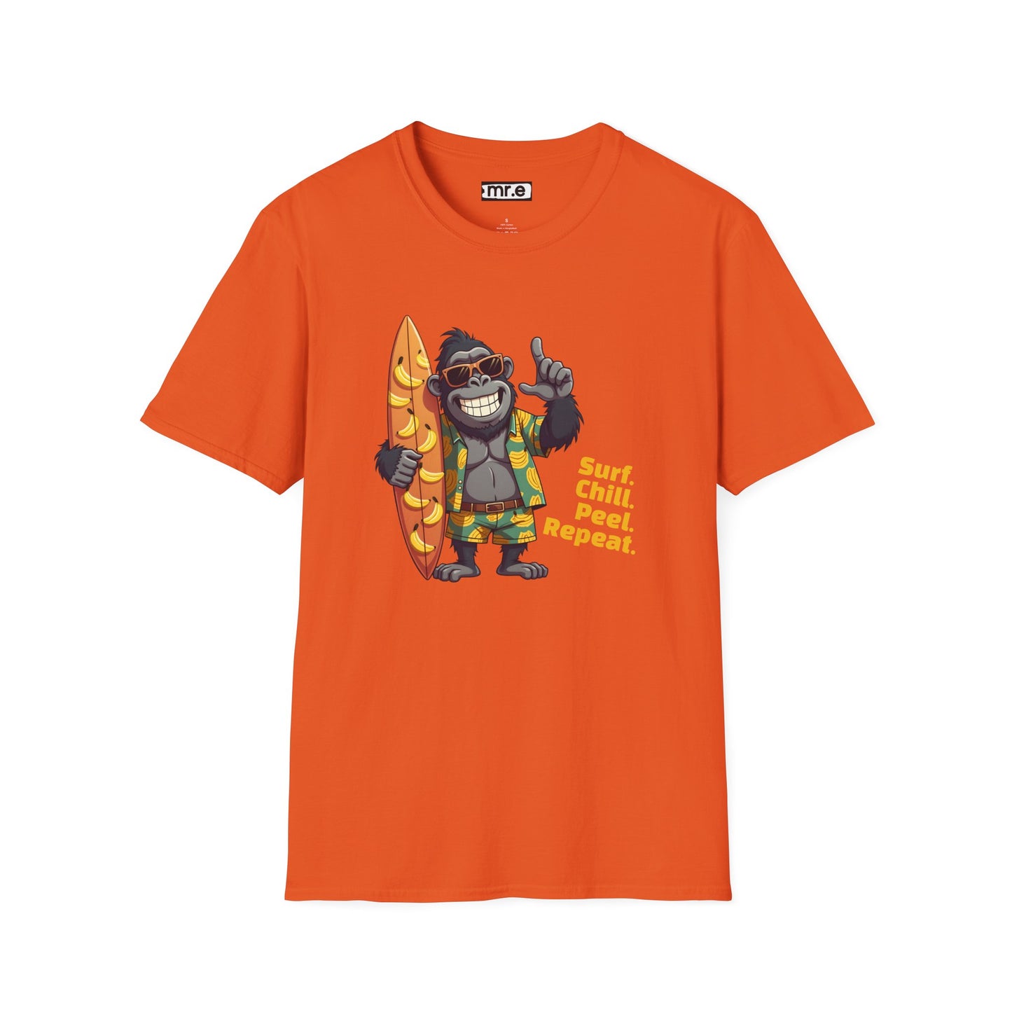 Surf. Chill. Peel. Repeat. β Funny Tropical Gorilla T-Shirt