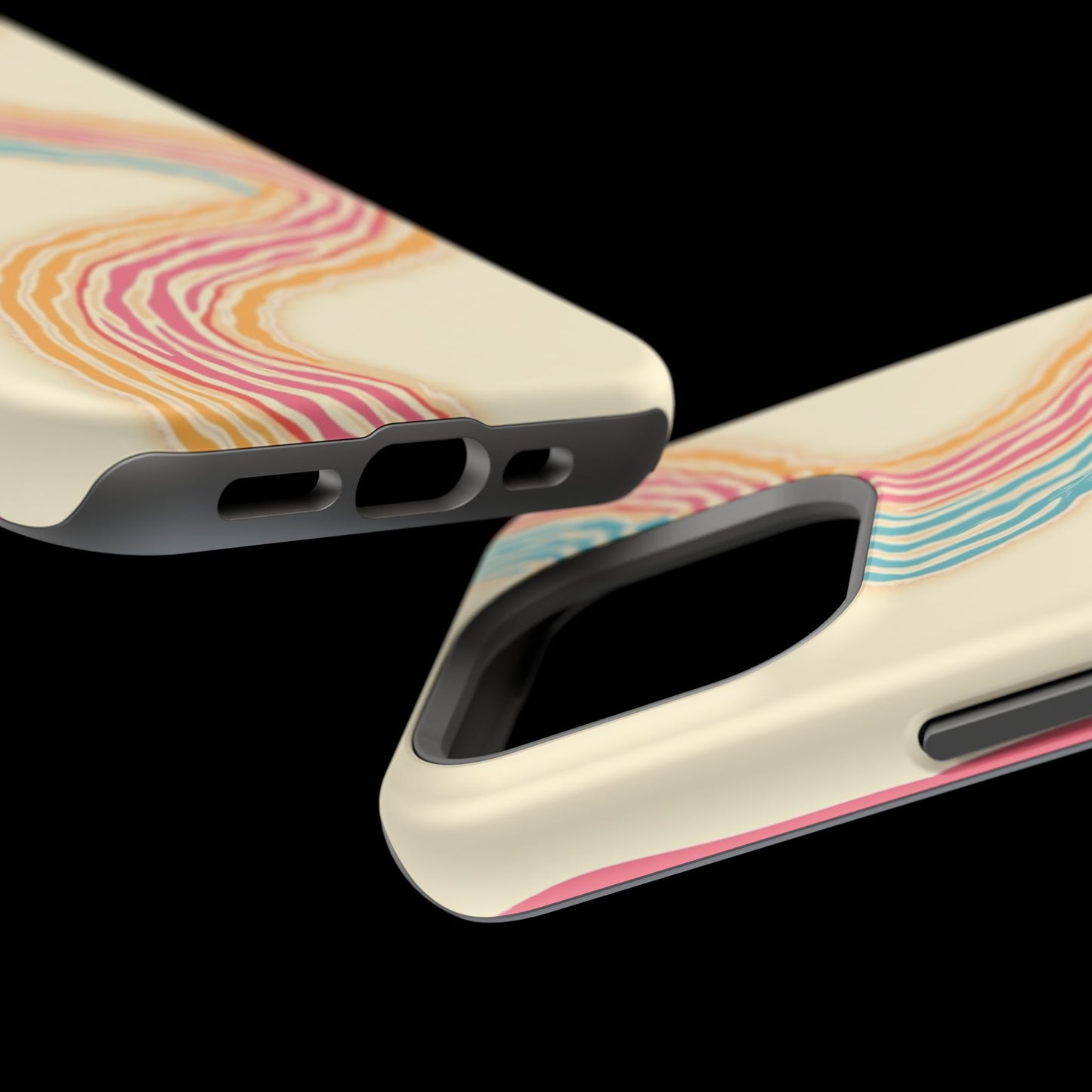 Abstract Flow Phone Case - Pastel Streamline Design