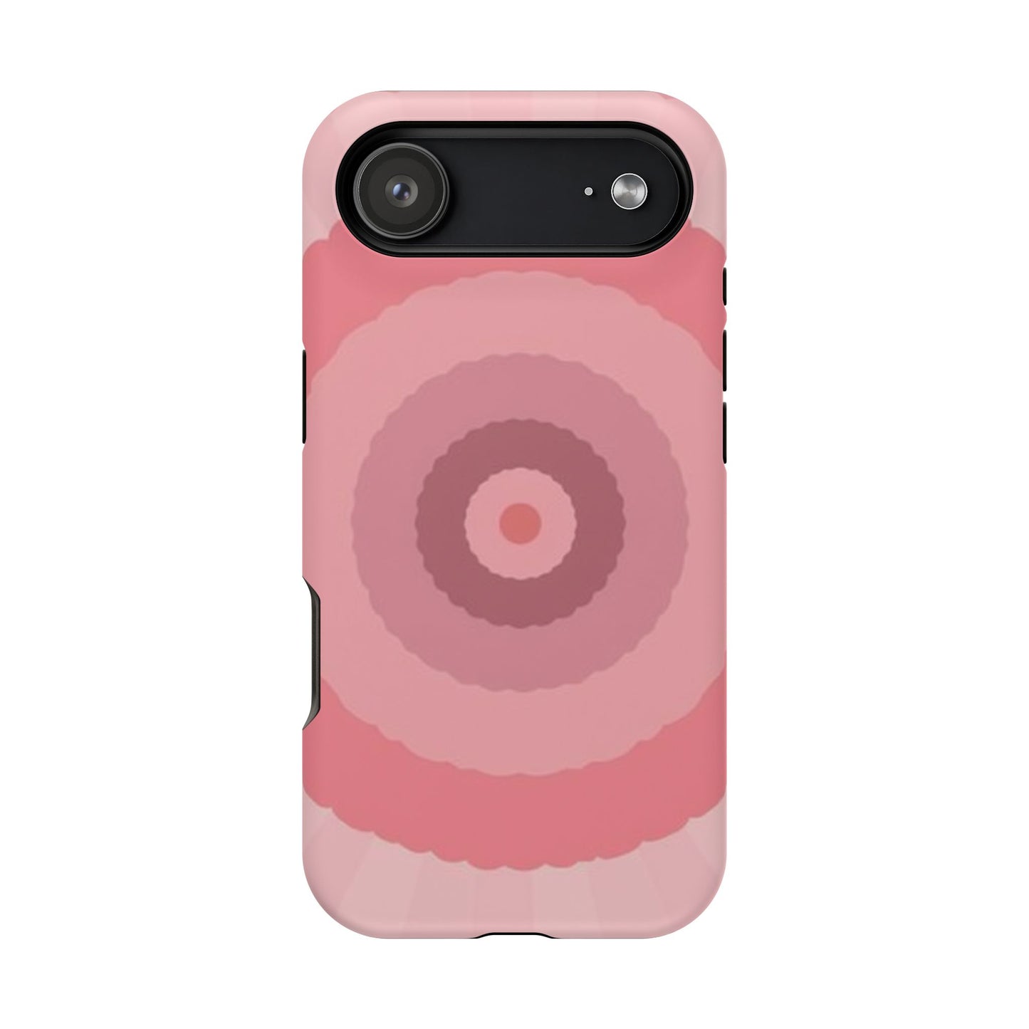 Retro Pink iPhone Case - 70s Aesthetic Wave Design - Cute Y2K Accessory