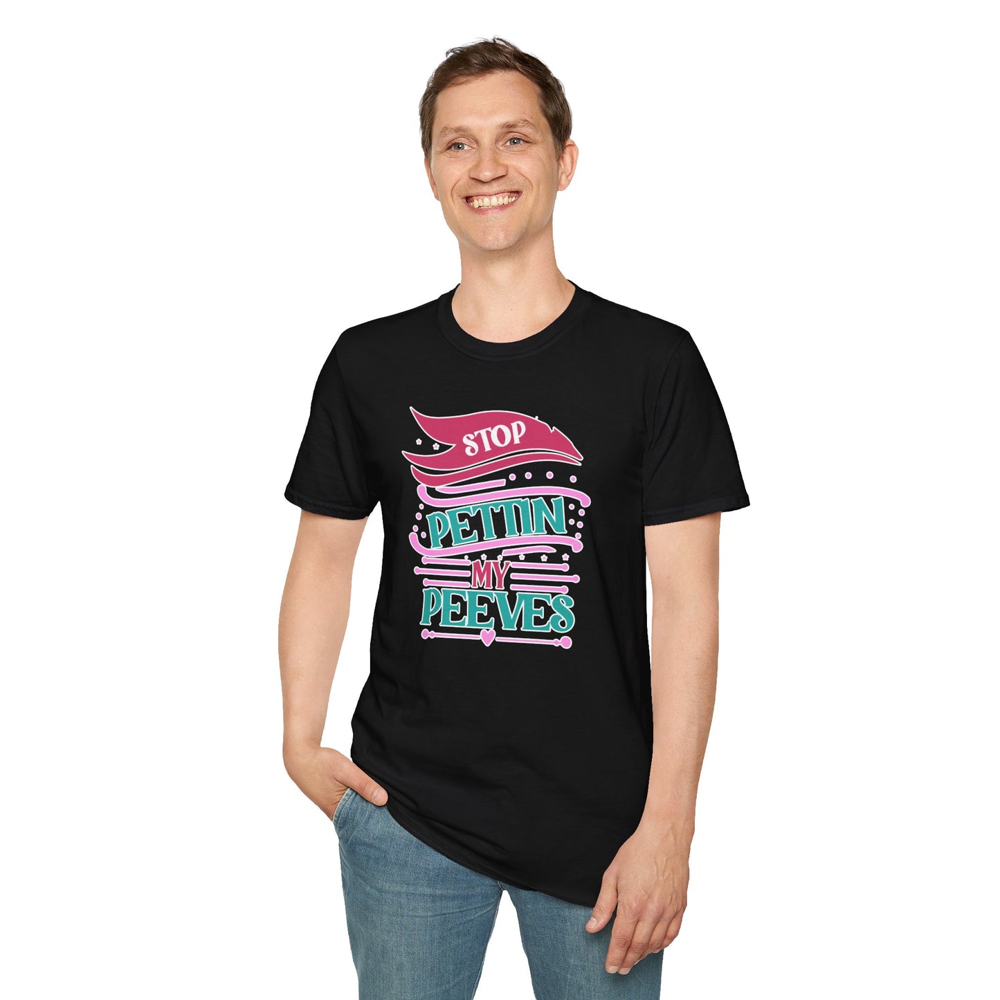"Stop Pettin’ My Peeves" Funny Sassy T-Shirt – Ironic Petting-Proof Graphic Tee for the Overwhelmed & Underappreciated