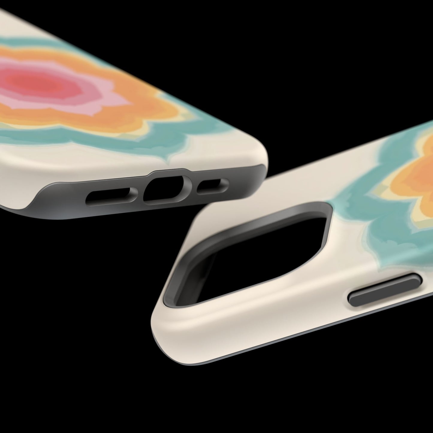 Floral Bloom iPhone Case - Retro Flower Power Design, Aesthetic Gift Idea