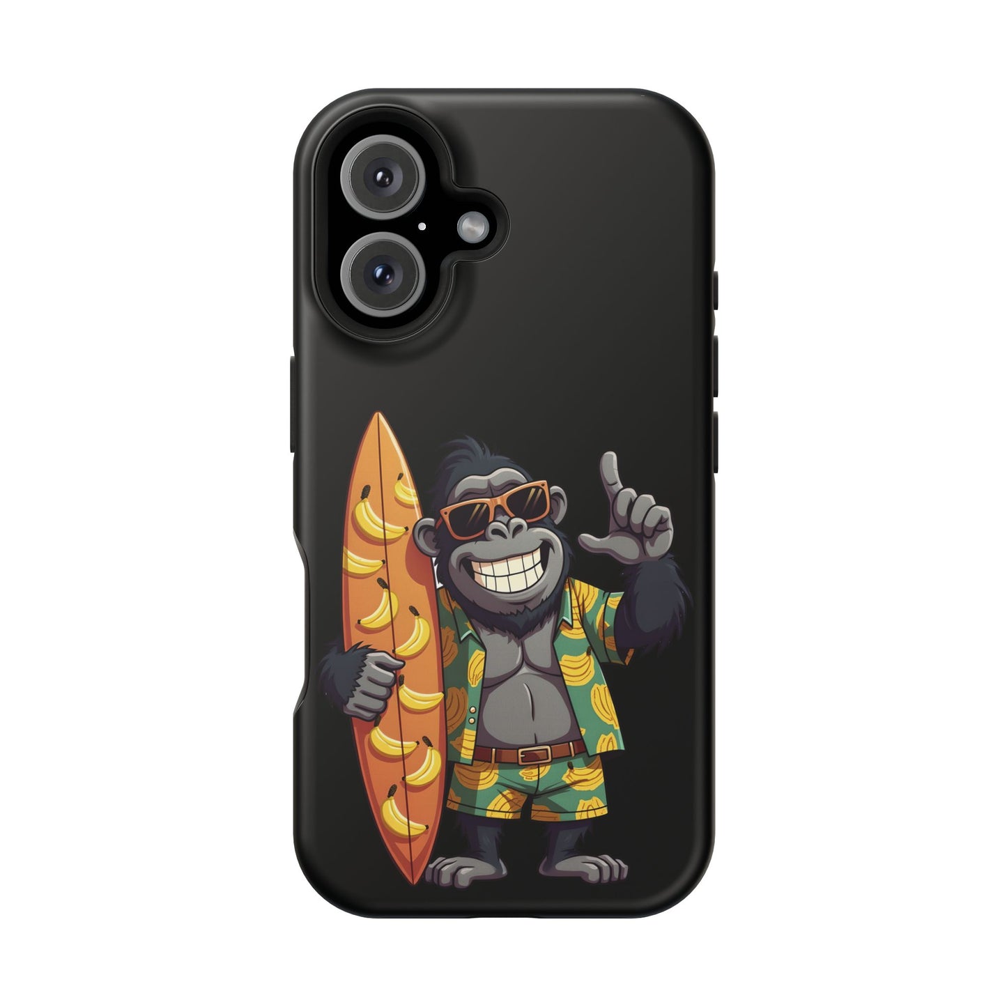 Banana Vibes Surf Gorilla Phone Case β Tropical Chill Meets Jungle Fun