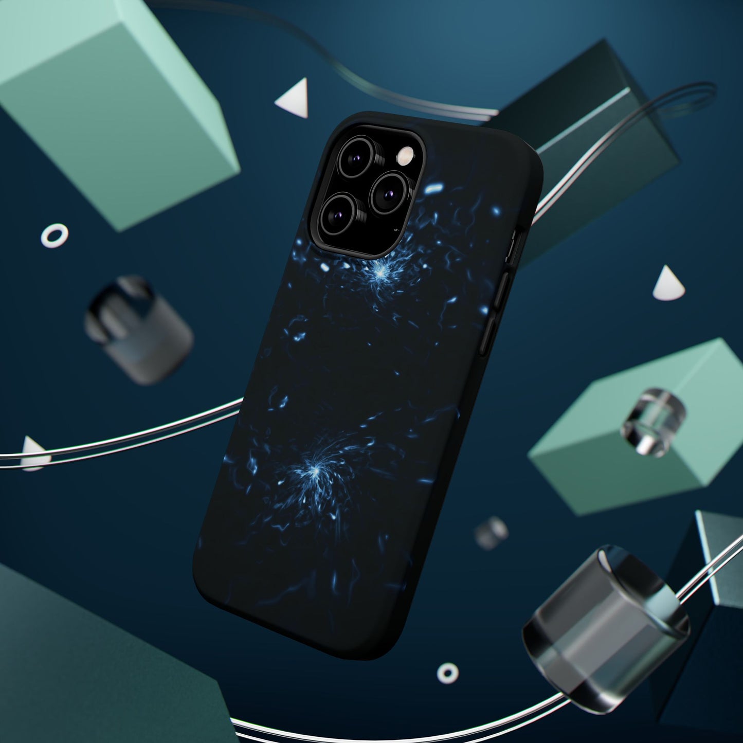 Galaxy Phone Case - Aesthetic iPhone Case | Blue Abstract Energy Design | Gifts for Him/Her | Sci-Fi Tech Vibes