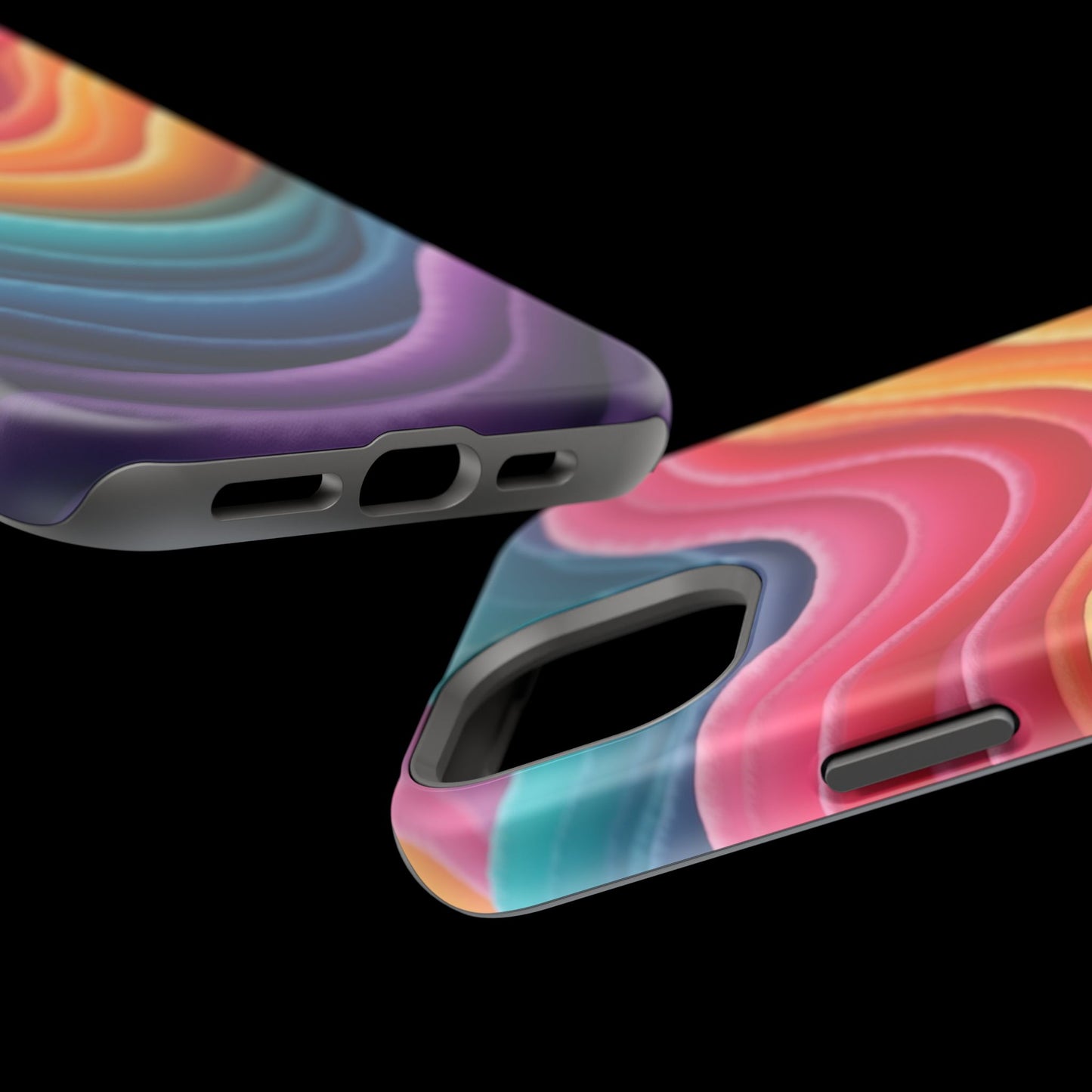 Colorful Wave Phone Case - Aesthetic iPhone Case, Pride Gift Idea, Trendy Summer Accessory