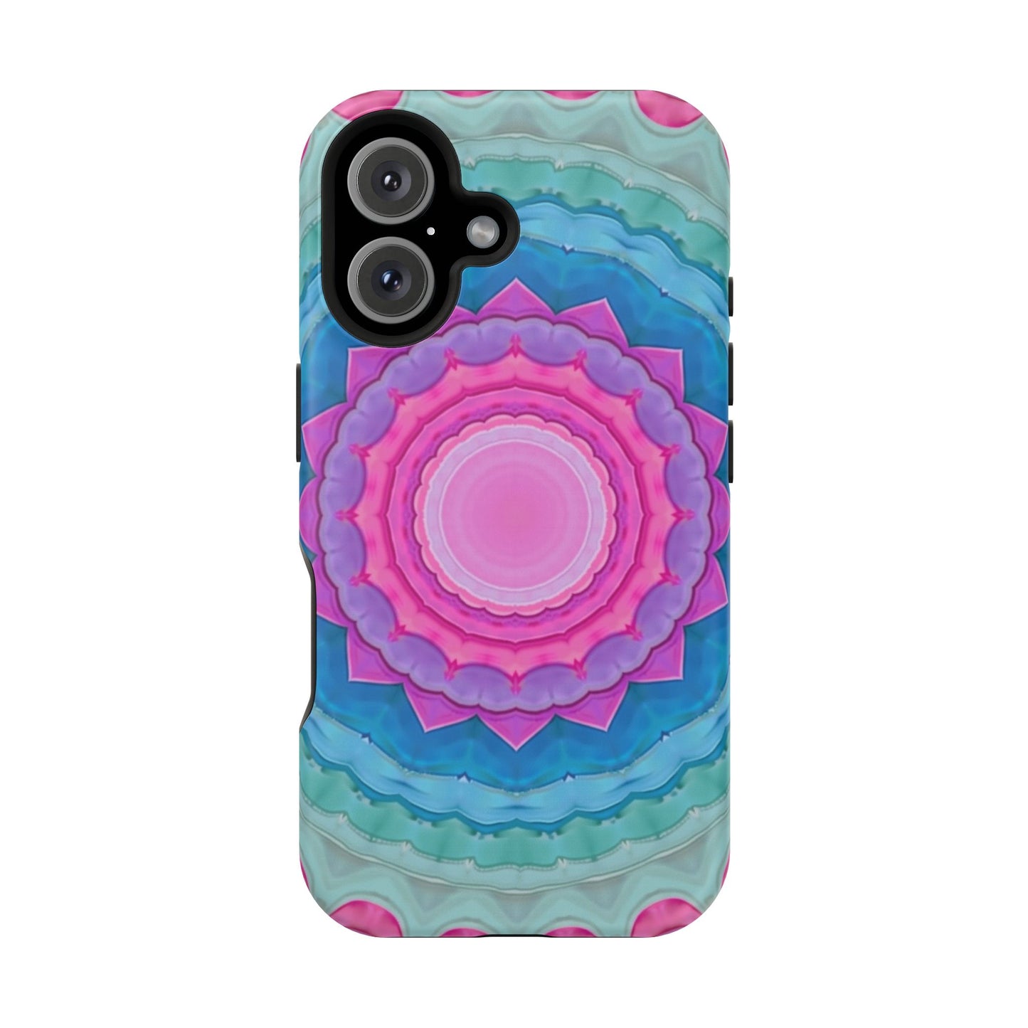 Rippled Radiance iPhone Case - Abstract Pink Floral Design, Aesthetic Gift Idea