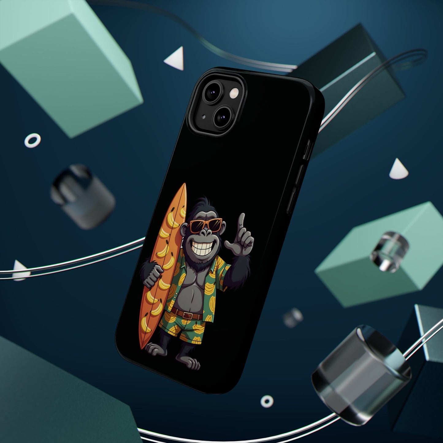 Banana Vibes Surf Gorilla Phone Case β Tropical Chill Meets Jungle Fun