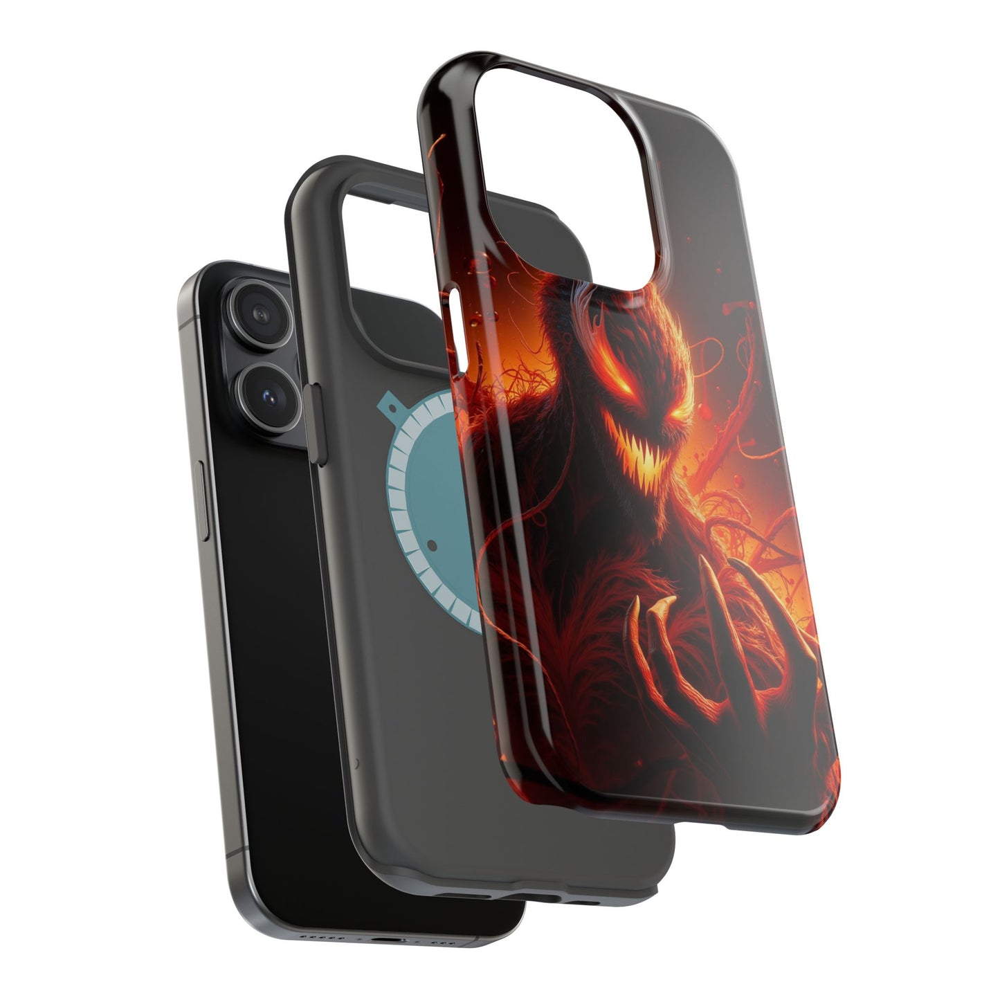 Fiery Alien Phone Case - Aesthetic iPhone Case | Sci-Fi Art Design | Gifts for Him | Unique Phone Accessories