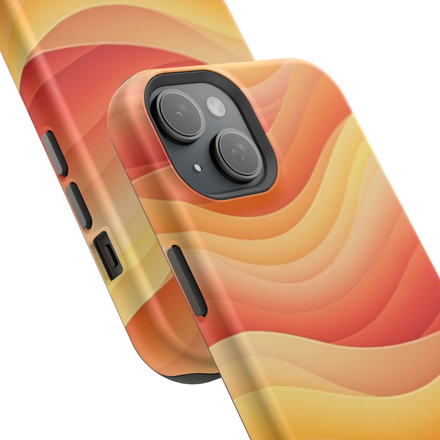 Sunset Wave Phone Case - Aesthetic Orange iPhone Case, Golden Hour Gift Idea, Trendy Beach Vibes