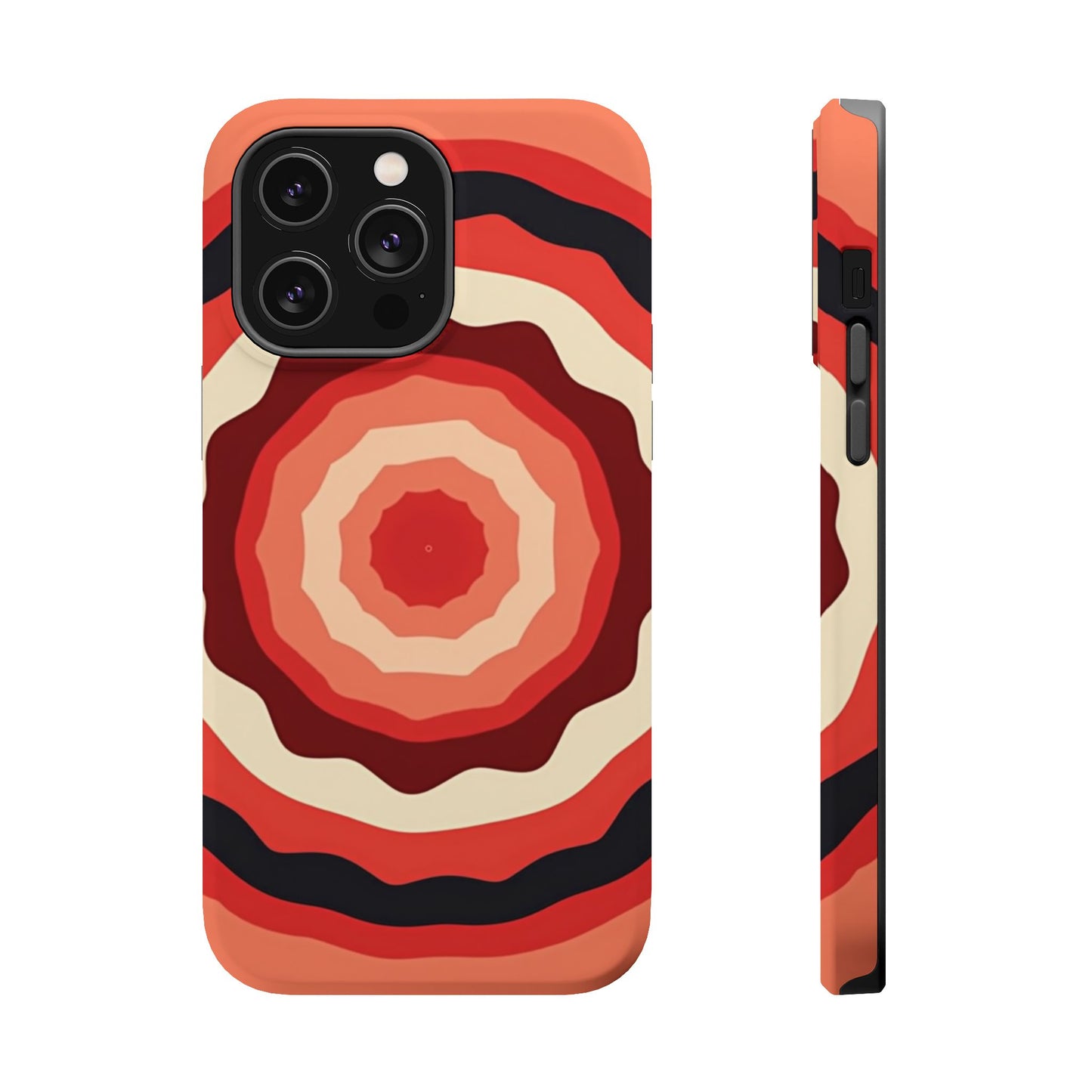 Retro Sunset iPhone Case - 70s Inspired Floral Design, Aesthetic Gift Idea