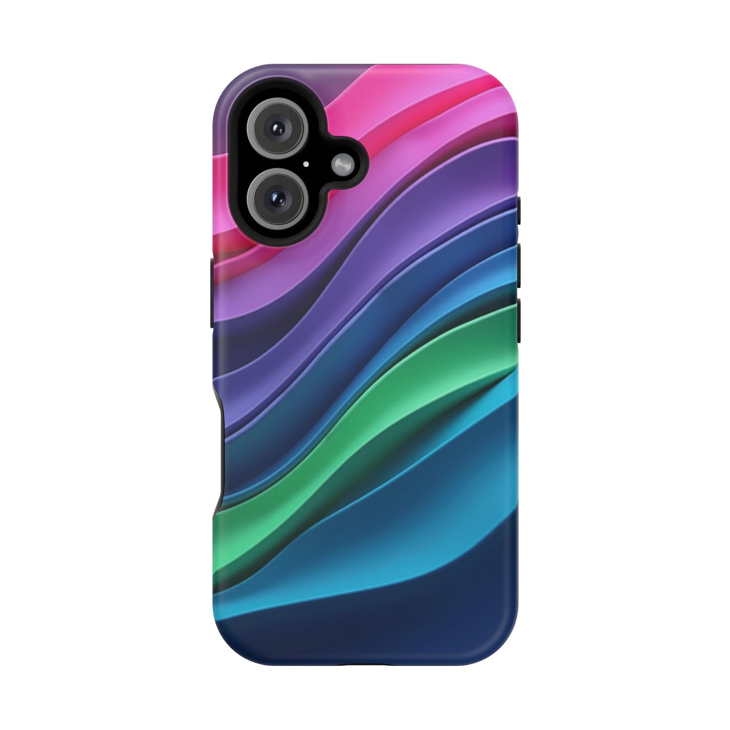 Rainbow Wave Phone Case - Colorful Abstract Design | Aesthetic iPhone Case | Trendy Gifts for Her | Vivid Gradient Art