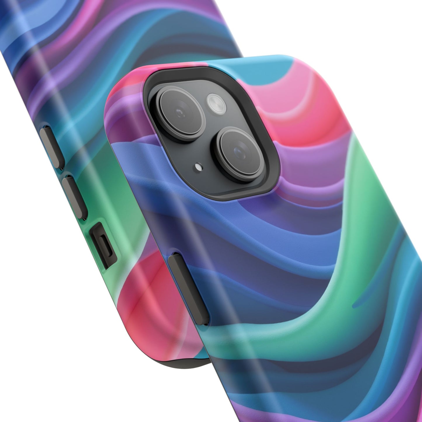 Oceanic Serenity iPhone Case - Abstract Wave Design, Calming Aesthetic Gift Idea