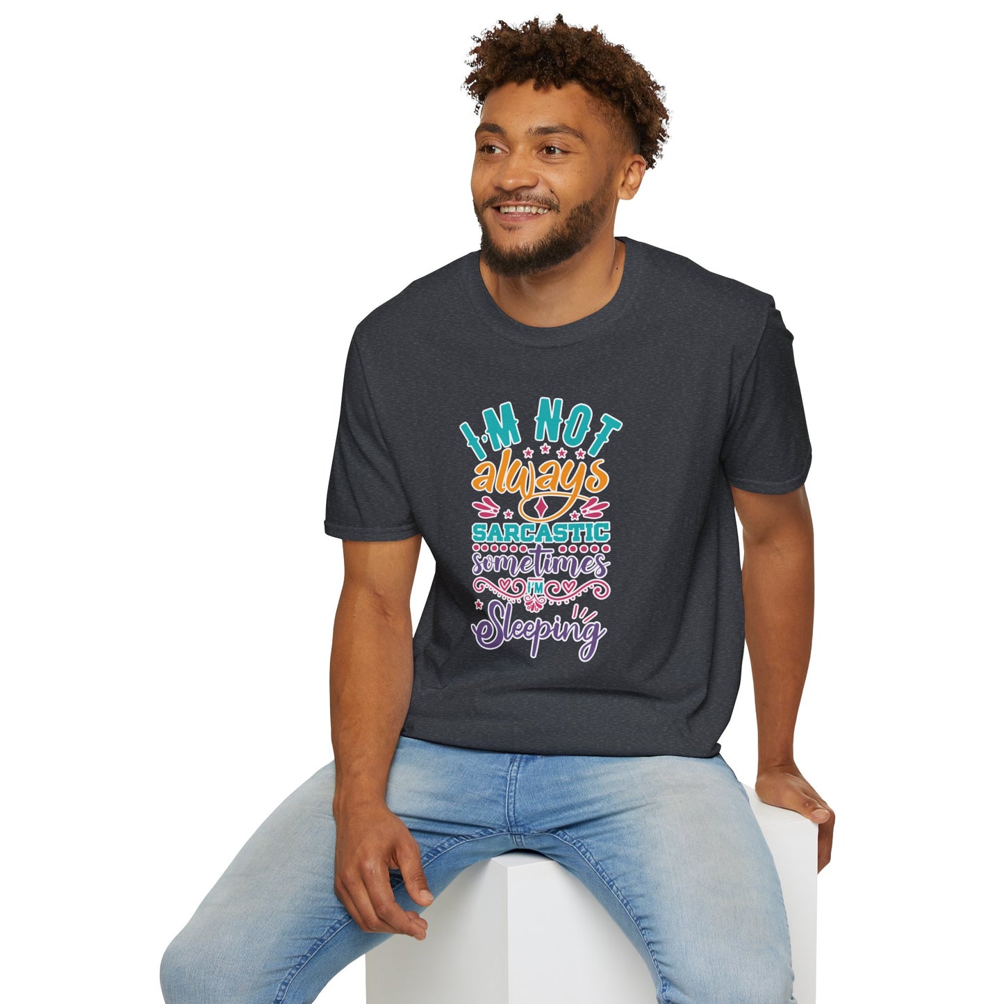 Funny Sarcastic Shirt - Sleepy Tee, Witty Graphic T-Shirt, Gift for Sarcastic People, Black Aesthetic Clothing