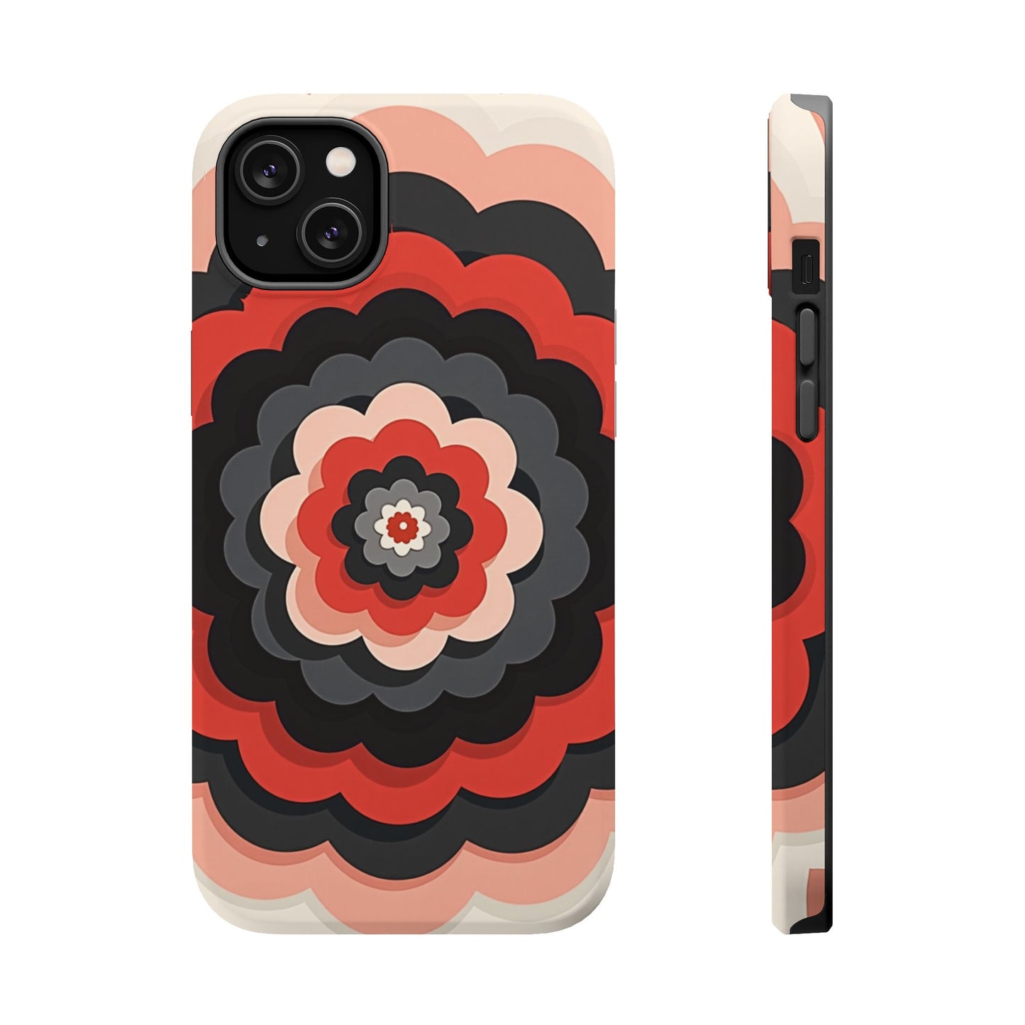 Floral Phone Case - Retro Flower iPhone Case, Aesthetic Gift Idea, Cute Pink Design