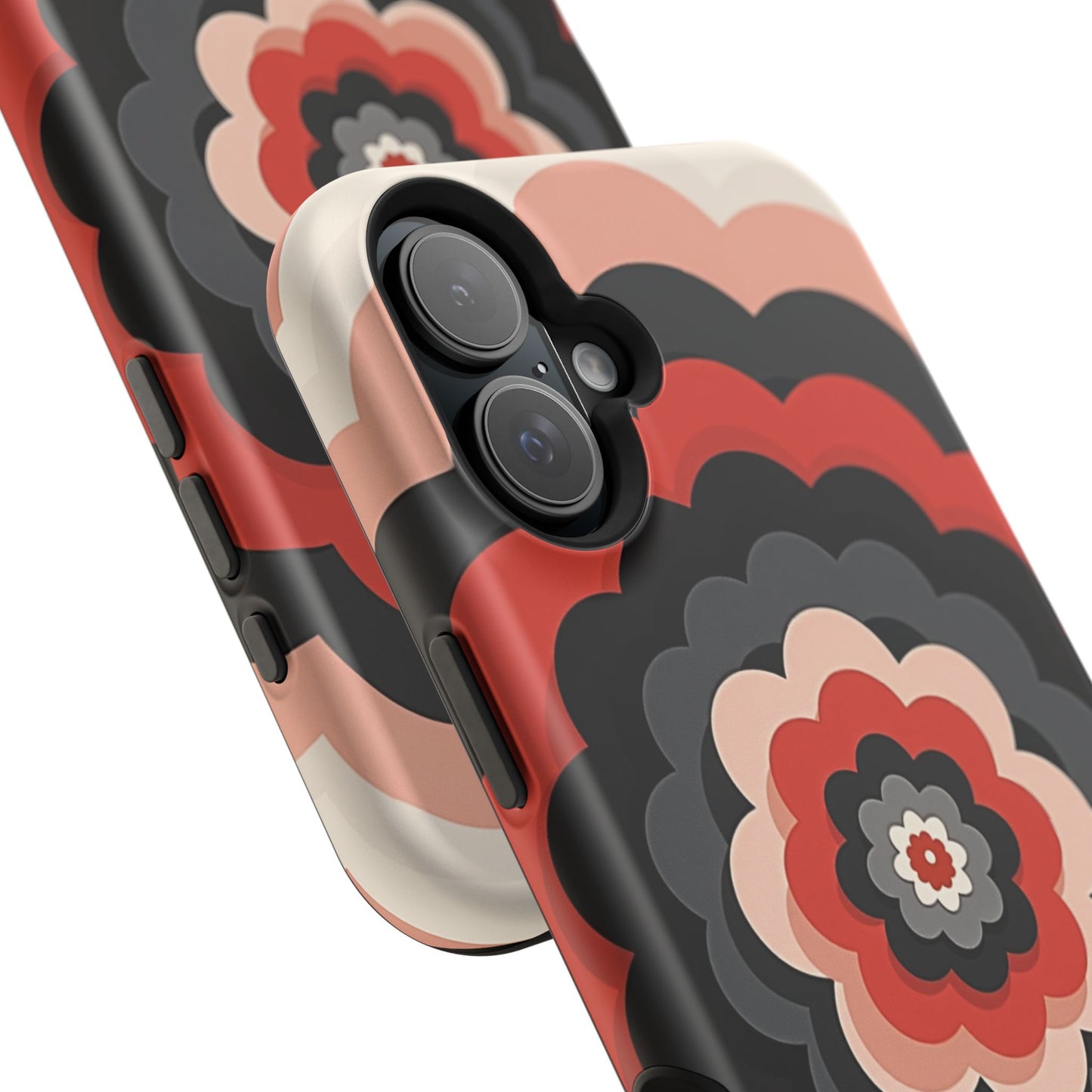 Floral Phone Case - Retro Flower iPhone Case, Aesthetic Gift Idea, Cute Pink Design