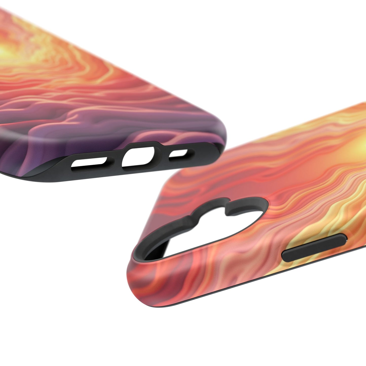 Golden Glow iPhone Case - Sunset Landscape Design, Aesthetic Gift Idea