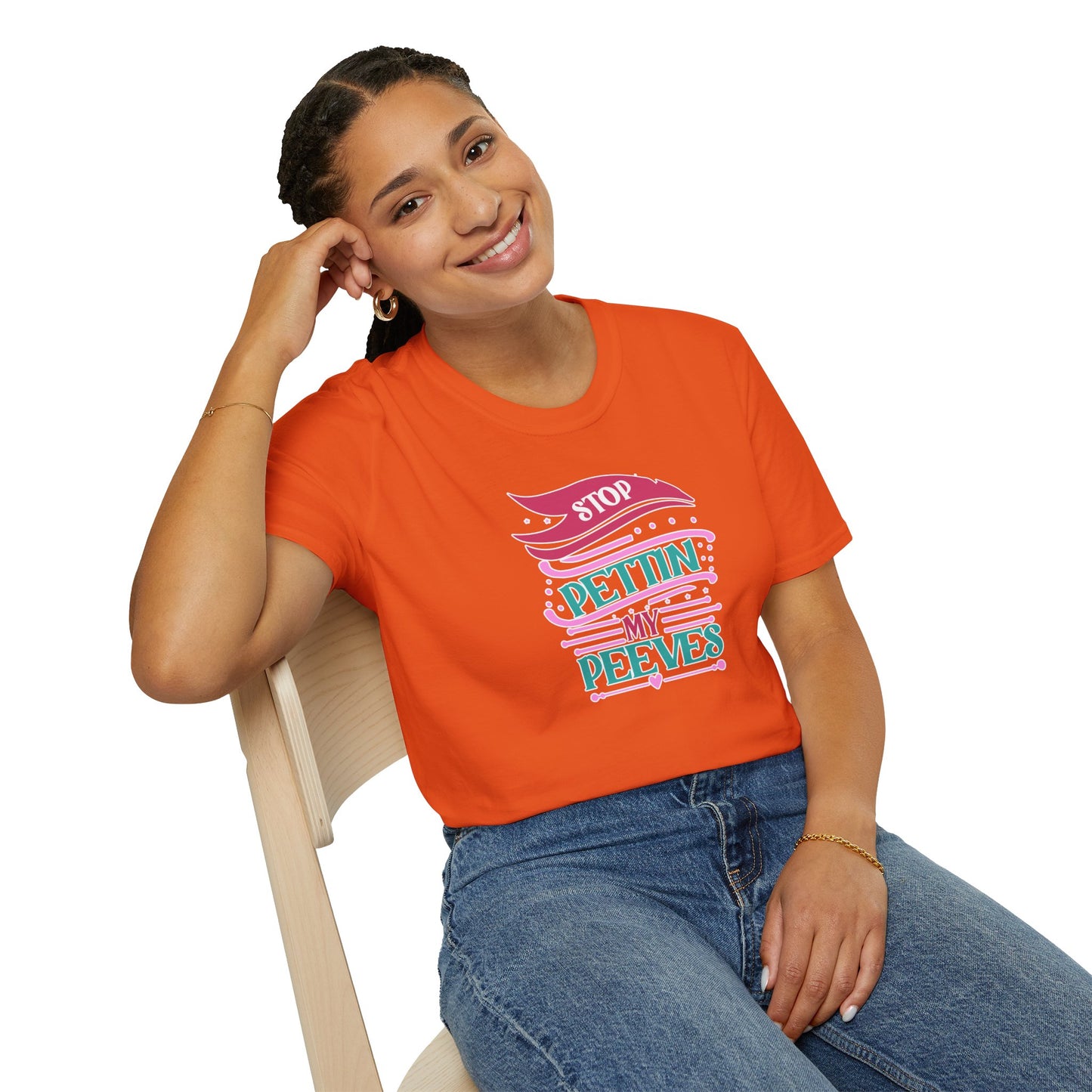 "Stop Pettin’ My Peeves" Funny Sassy T-Shirt – Ironic Petting-Proof Graphic Tee for the Overwhelmed & Underappreciated