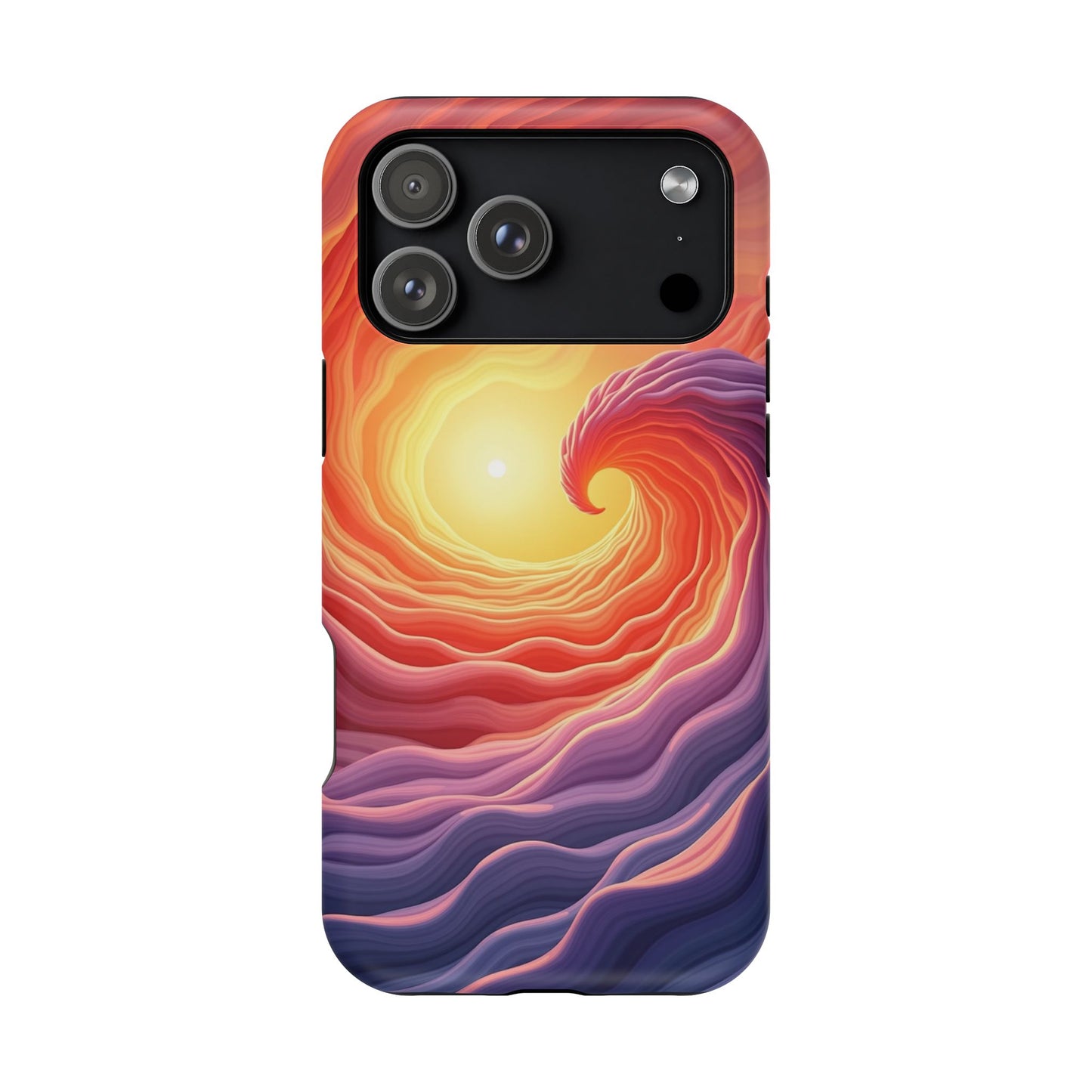Sunburst Wave iPhone Case - Ocean Sunset Design, Aesthetic Beach Gift Idea