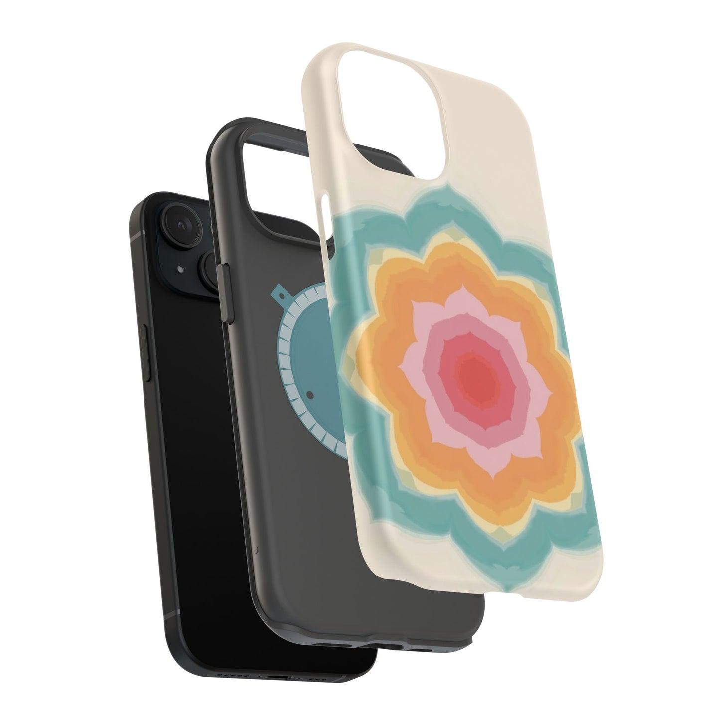 Floral Bloom iPhone Case - Retro Flower Power Design, Aesthetic Gift Idea