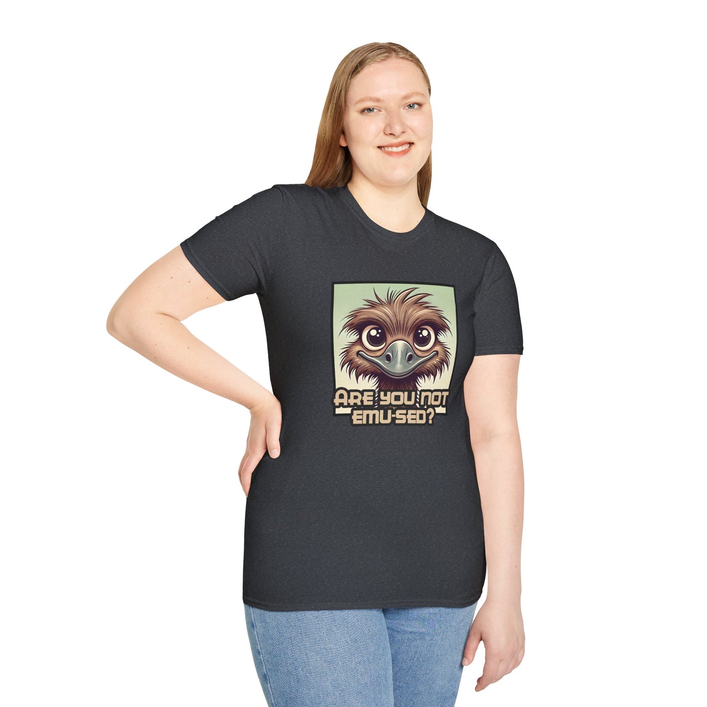 "Are You Not Emu-sed?" Funny & Witty Graphic Tee β Hilarious Bird Joke Shirt for Animal Lovers, Nerds & Humor Fans