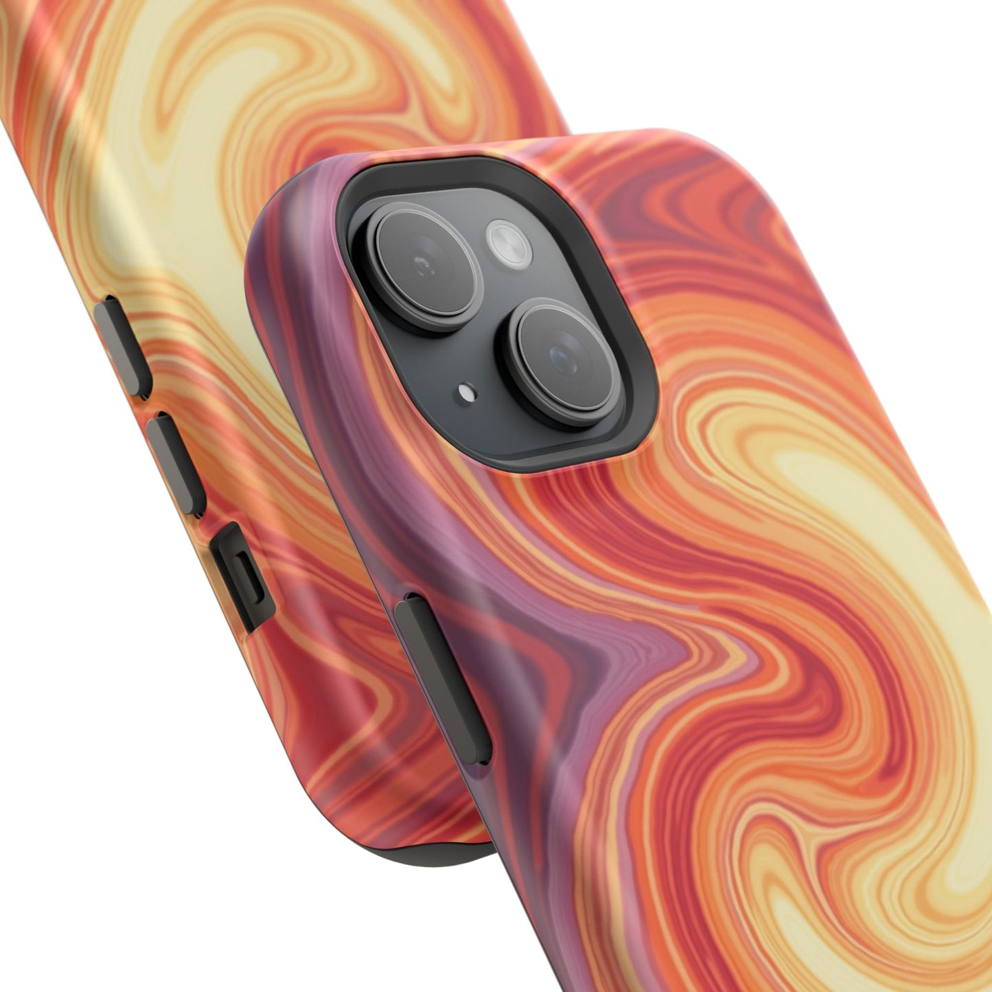 Sunset Phone Case - Orange Aesthetic iPhone Case, Warm Gift Idea, Trendy Swirl Design