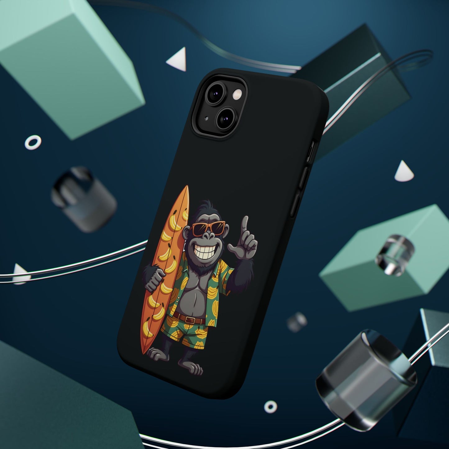 Banana Vibes Surf Gorilla Phone Case β Tropical Chill Meets Jungle Fun