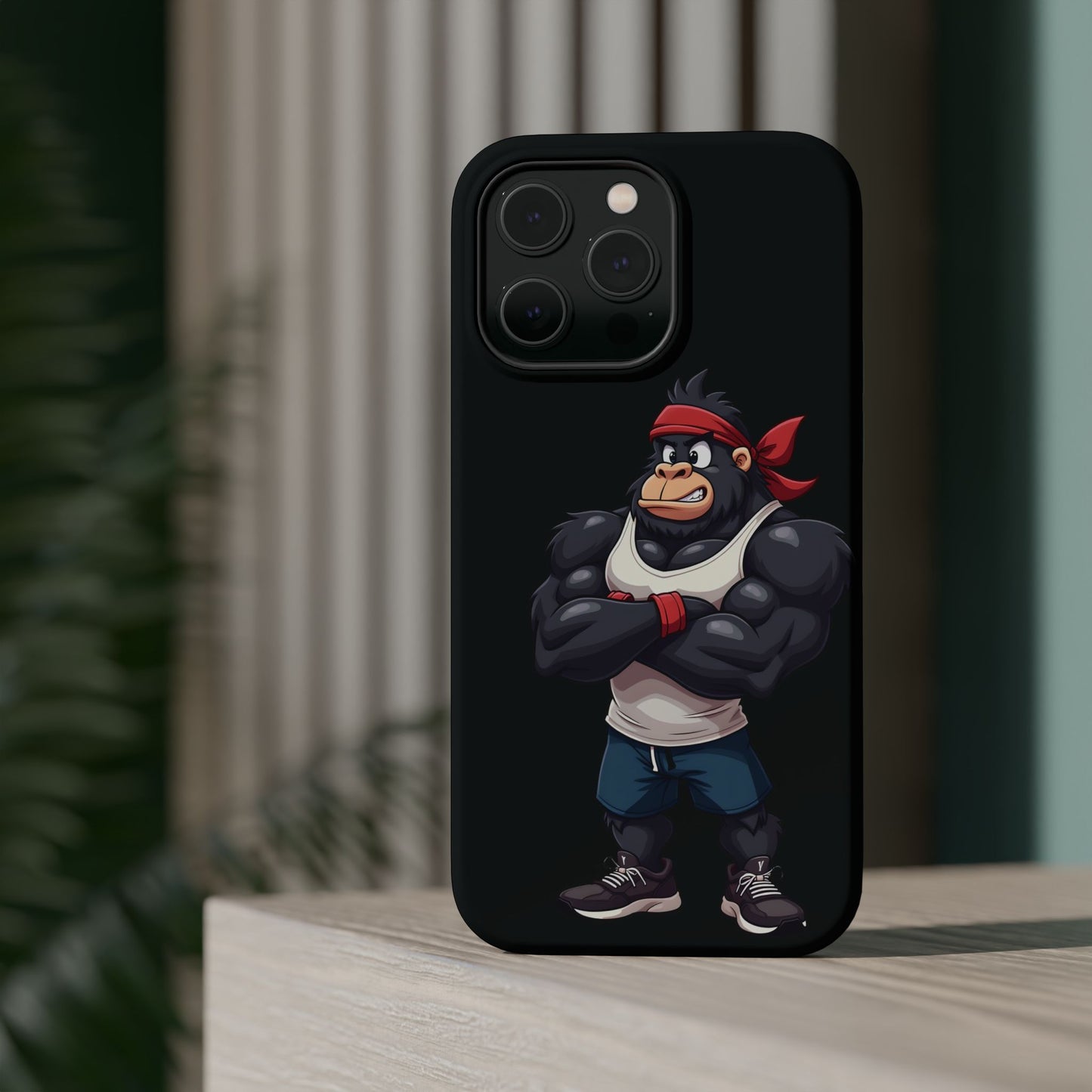 Red Band Gym Gorilla Phone Case β Fierce Style Meets Tough Protection