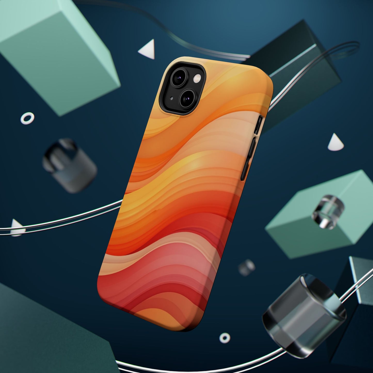 Sunset Phone Case - Aesthetic iPhone Case | Warm Gradient Wave Design | Gifts for Her | Beachy Summer Vibes
