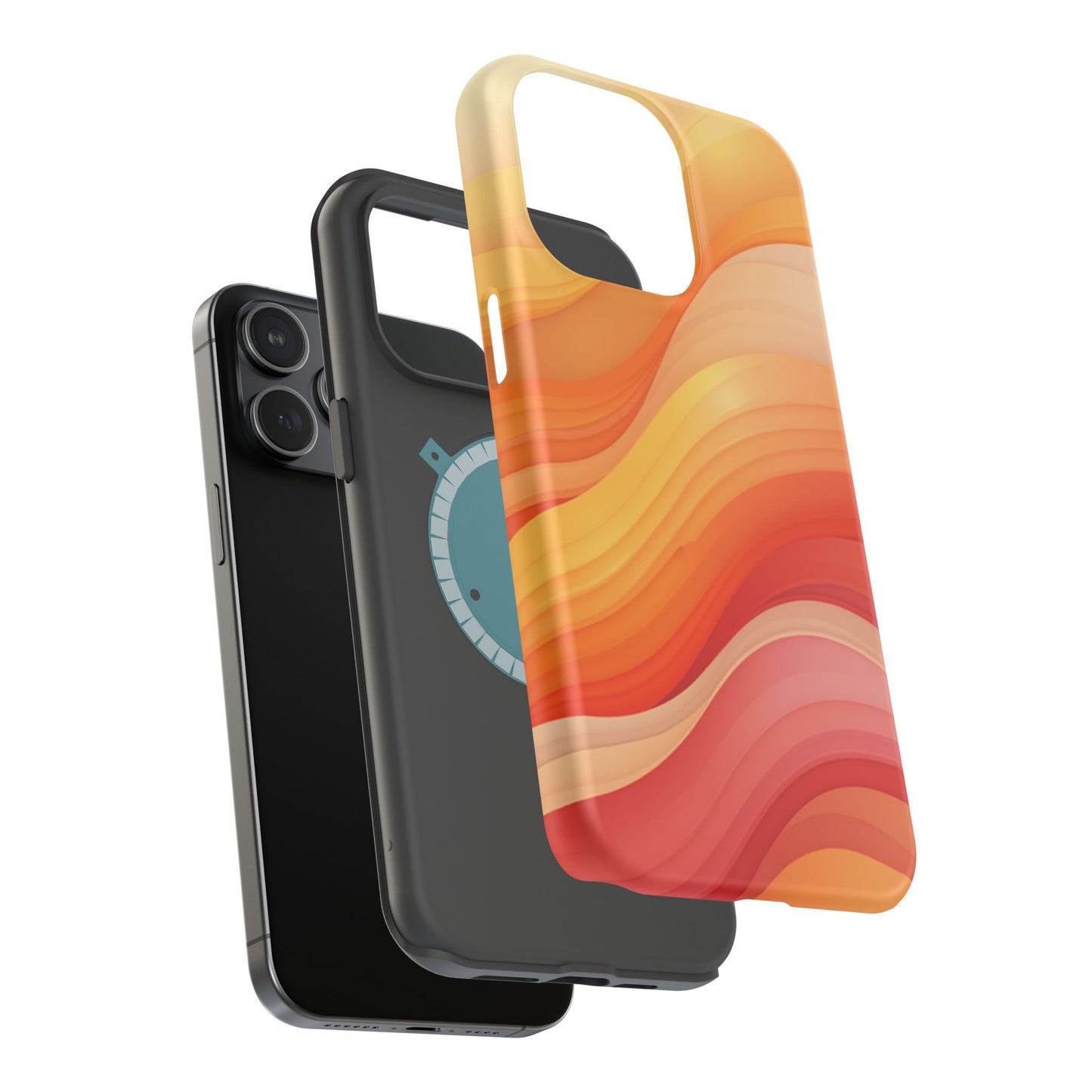 Sunset Phone Case - Aesthetic iPhone Case | Warm Gradient Wave Design | Gifts for Her | Beachy Summer Vibes