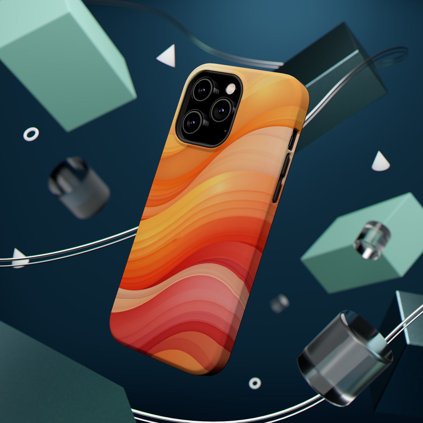 Sunset Phone Case - Aesthetic iPhone Case | Warm Gradient Wave Design | Gifts for Her | Beachy Summer Vibes