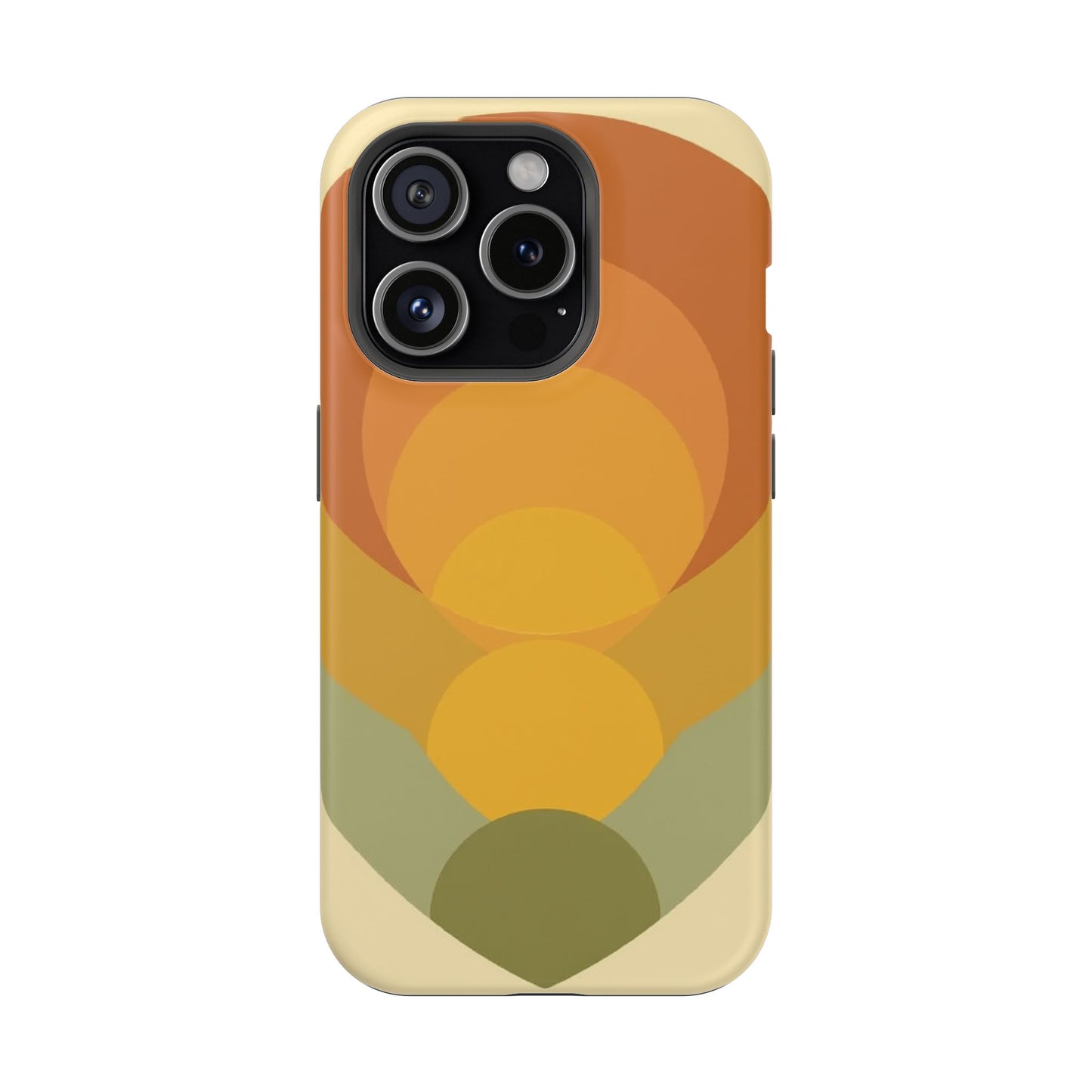 70s Sunburst Phone Case - Vintage Aesthetic iPhone Case, Retro Gift Idea, Brown Orange Design