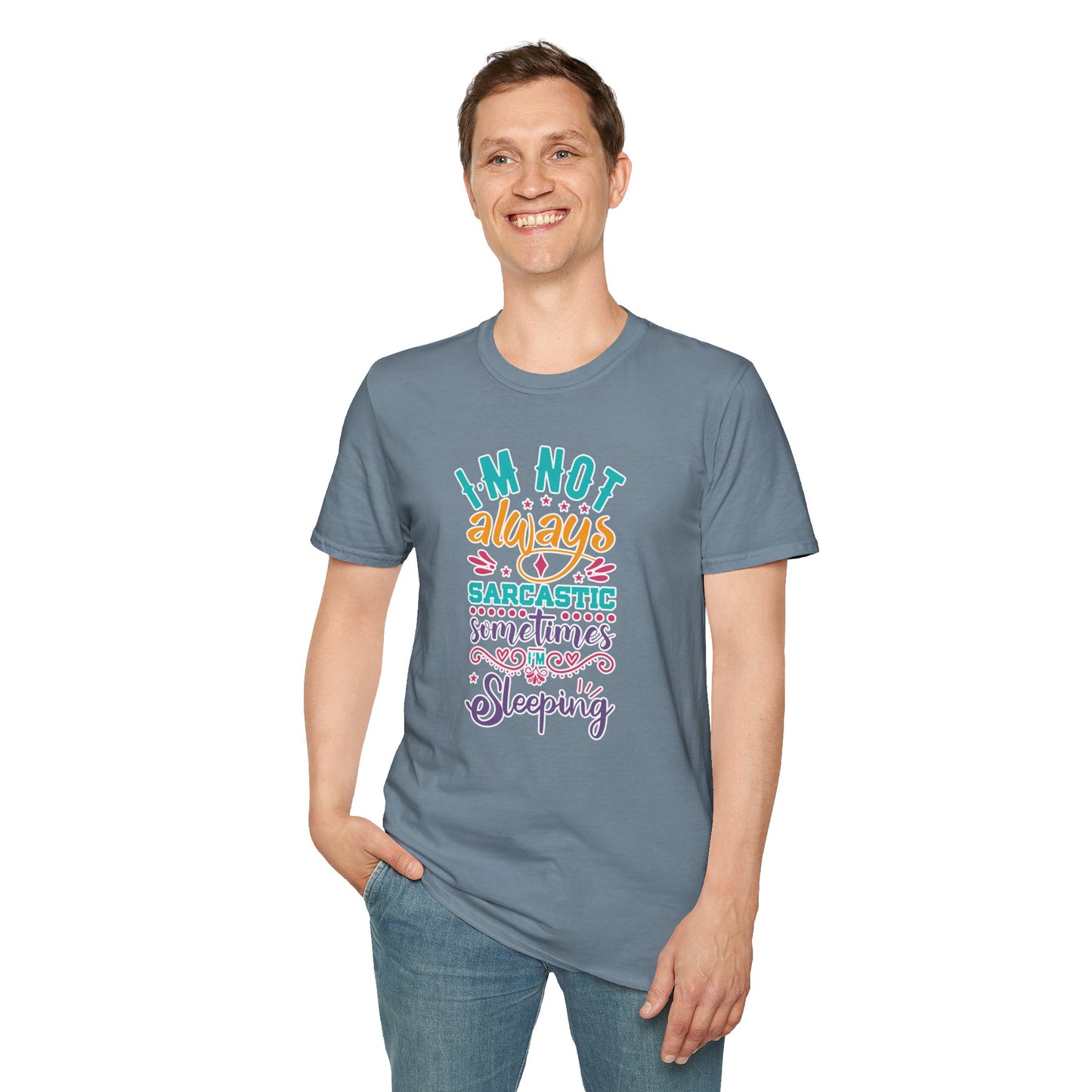 Funny Sarcastic Shirt - Sleepy Tee, Witty Graphic T-Shirt, Gift for Sarcastic People, Black Aesthetic Clothing