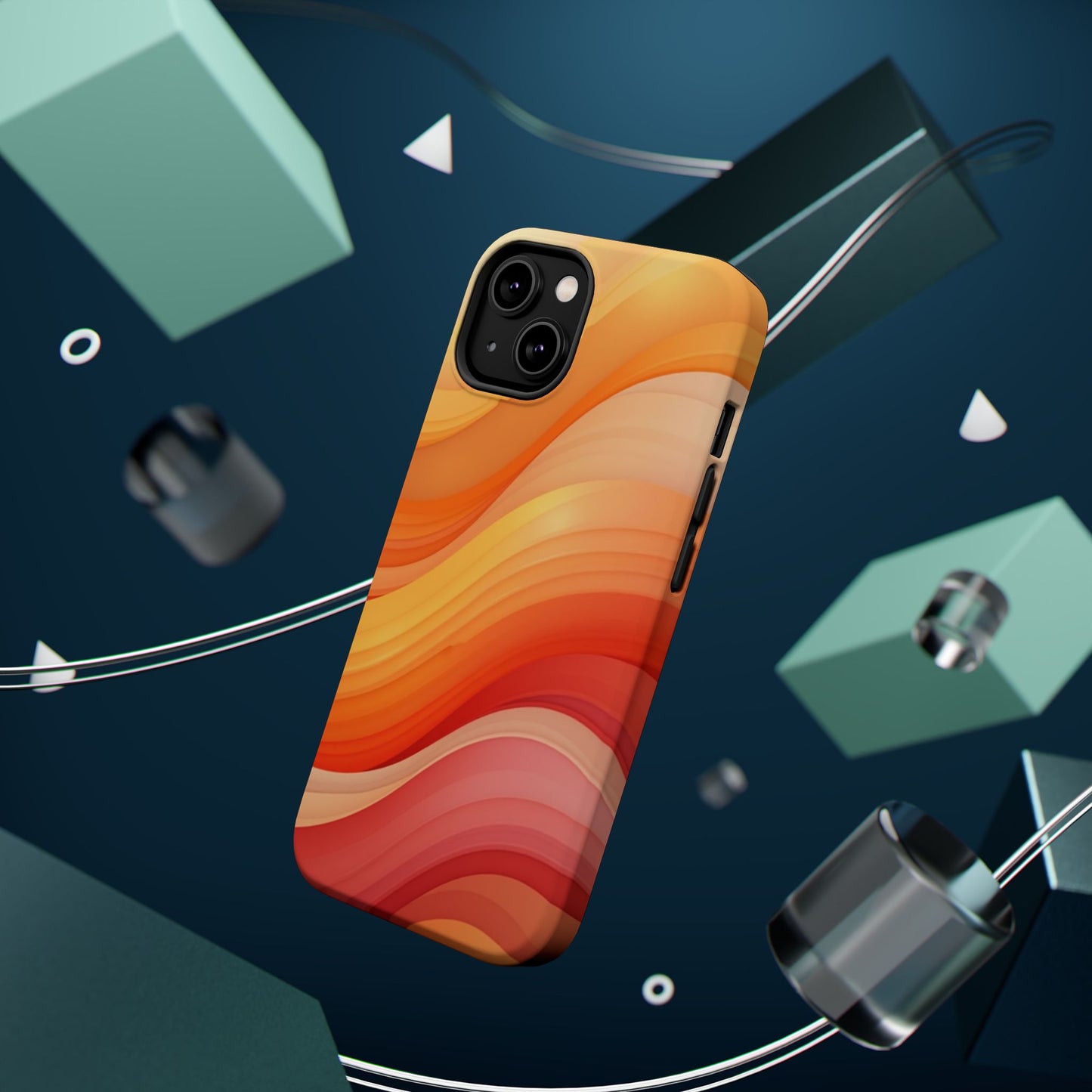 Sunset Phone Case - Aesthetic iPhone Case | Warm Gradient Wave Design | Gifts for Her | Beachy Summer Vibes