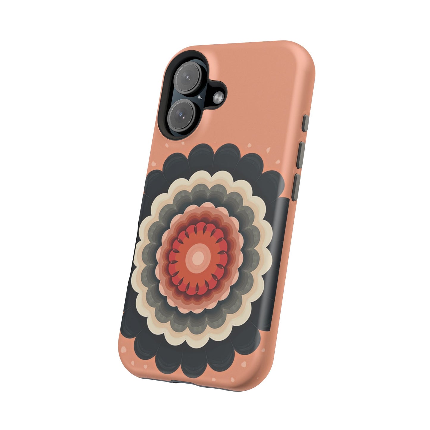 Earth Tone Mandala iPhone Case - Bohemian Floral Design, Aesthetic Gift Idea