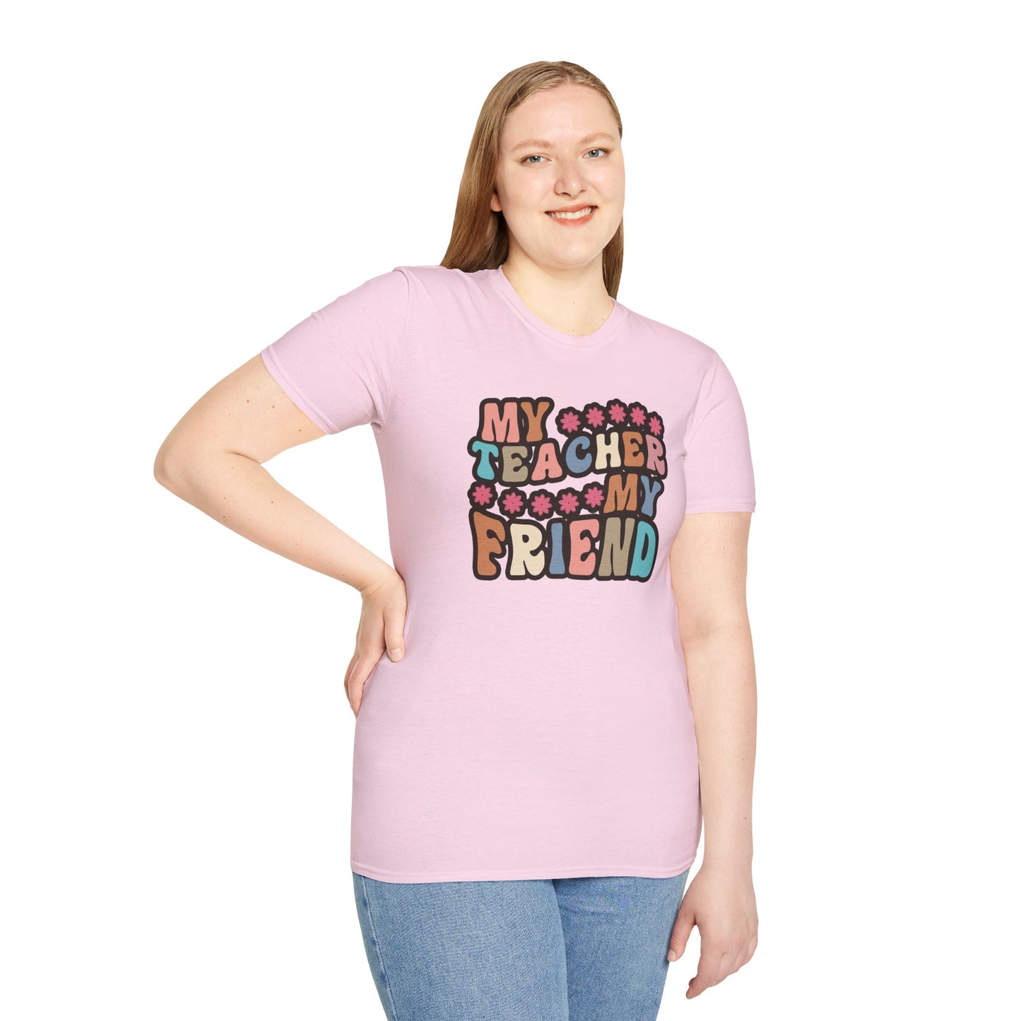 Retro Teacher Gift - My Teacher My Friend Tee, Vintage Style Educator Shirt, Thank You Gift for Teachers, End of School Year Present
