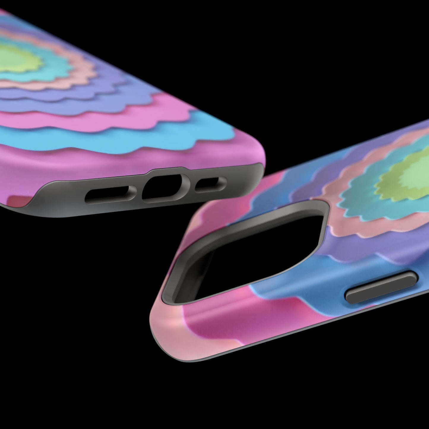 Layered Bloom iPhone Case - Pastel Flower Design, Cute Aesthetic Gift Idea