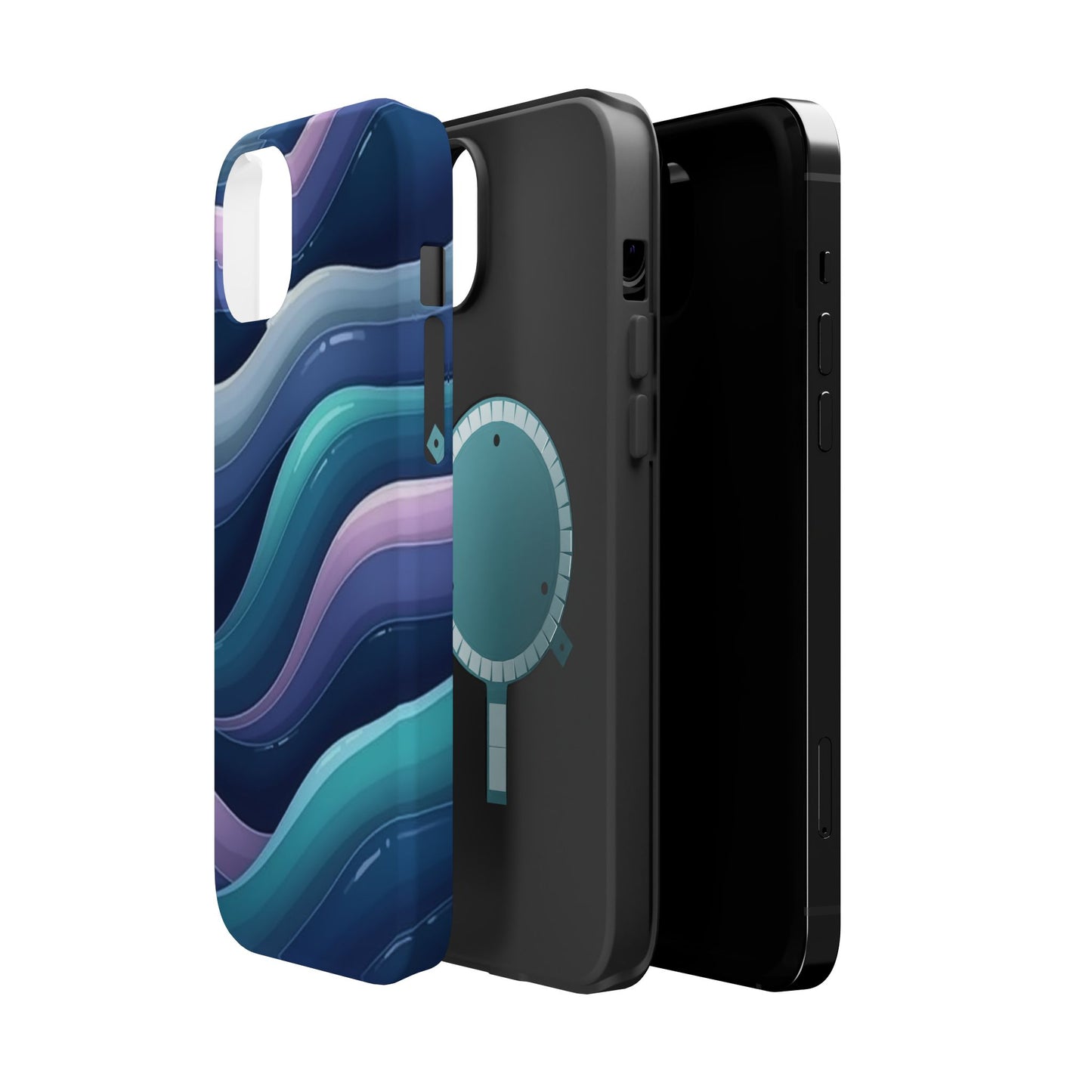 Blue Wave Phone Case - Aesthetic iPhone Case | Dark Moody Gradient Design | Gifts for Her | Unique Art Print