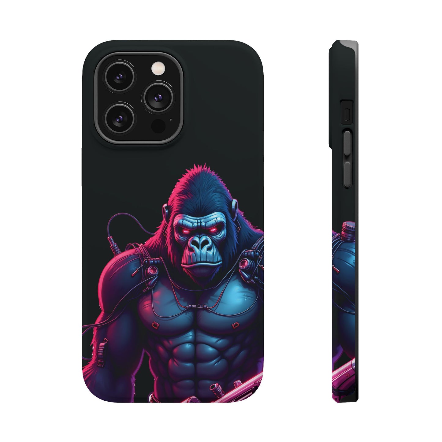 Cyber Primal Phone Case – Neon Power, Gorilla Strength